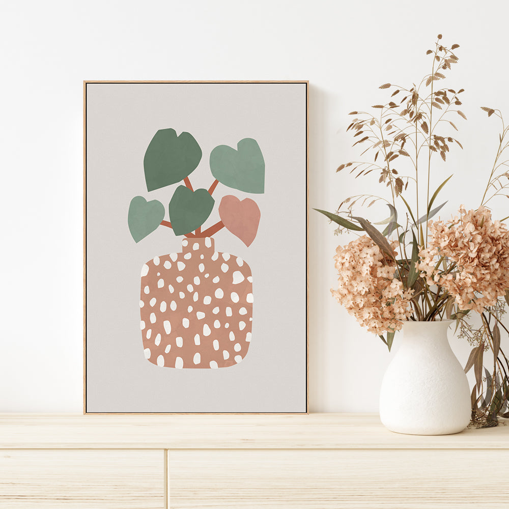 wall-art-print-canvas-poster-framed-Terrazzo Heart Plant , By Pictufy-2