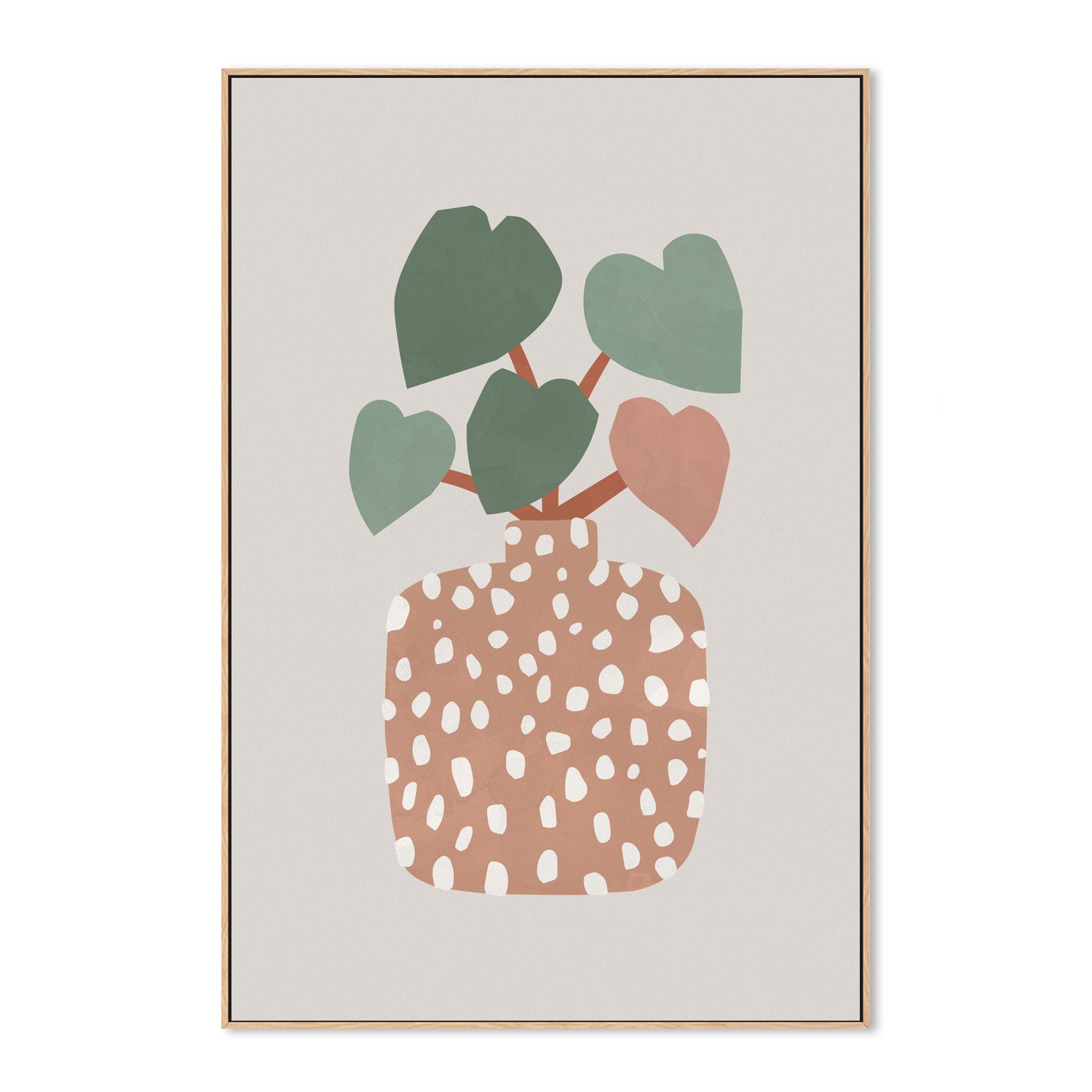 wall-art-print-canvas-poster-framed-Terrazzo Heart Plant , By Pictufy-4