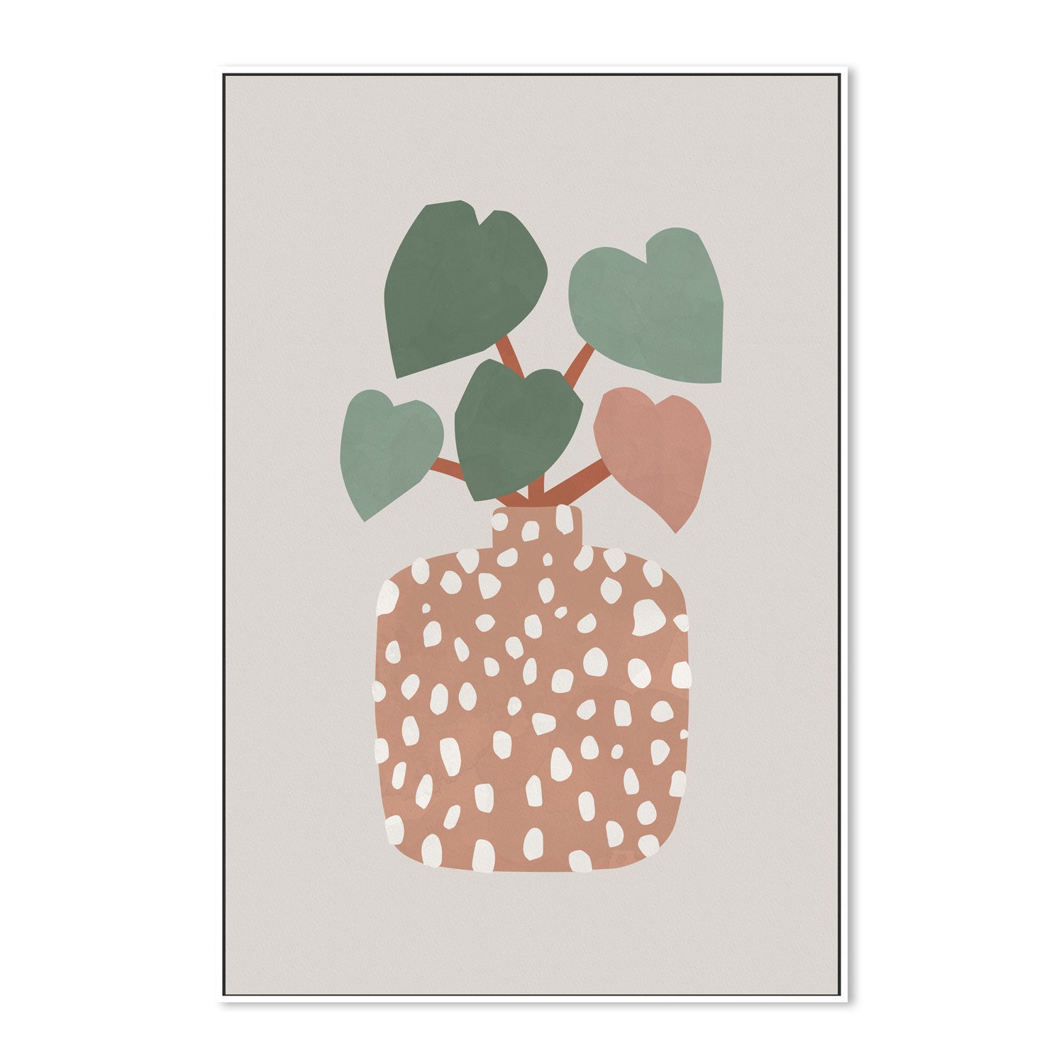 wall-art-print-canvas-poster-framed-Terrazzo Heart Plant , By Pictufy-5