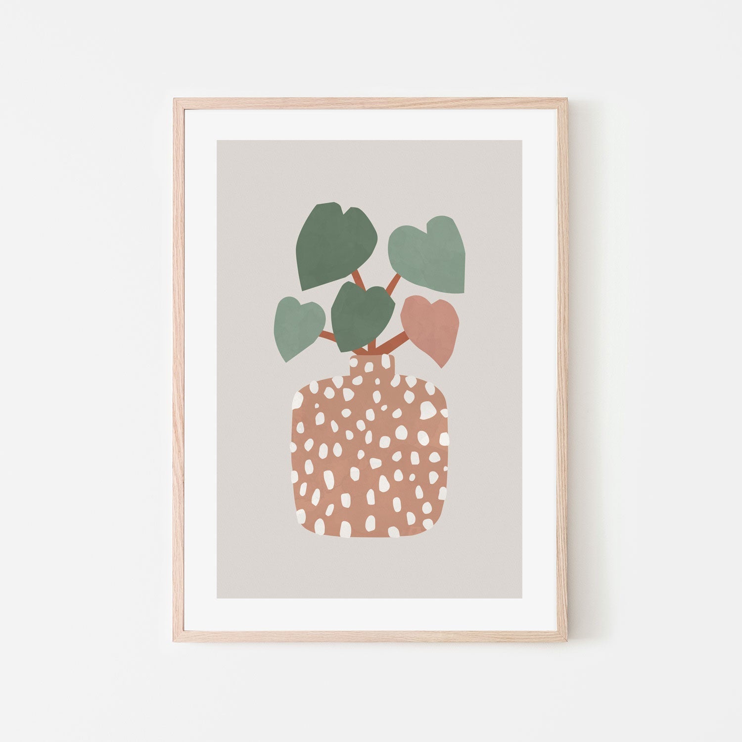 wall-art-print-canvas-poster-framed-Terrazzo Heart Plant , By Pictufy-6