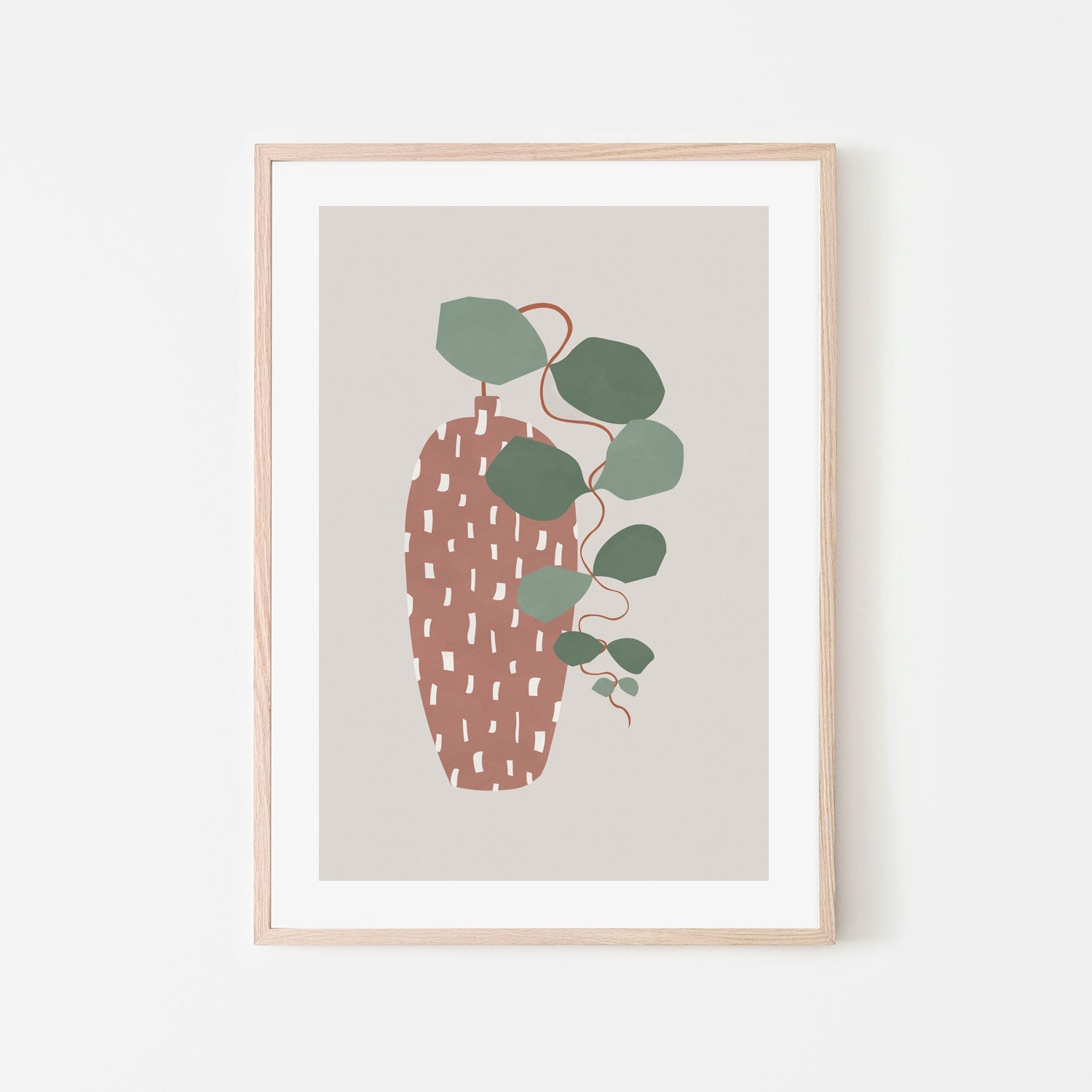 wall-art-print-canvas-poster-framed-Terrazzo Leaves , By Pictufy-6