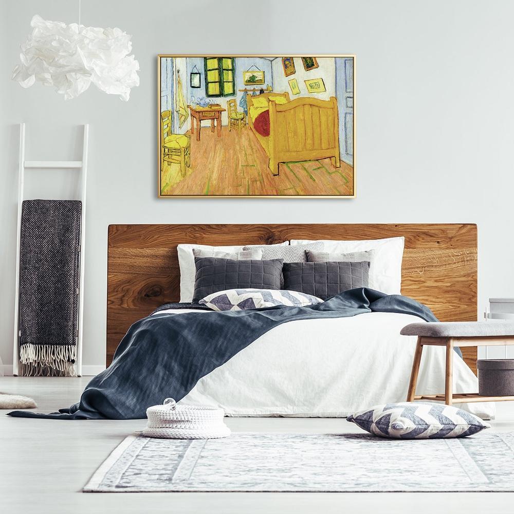 wall-art-print-canvas-poster-framed-The Bedroom, Van Gogh-by-Gioia Wall Art-Gioia Wall Art