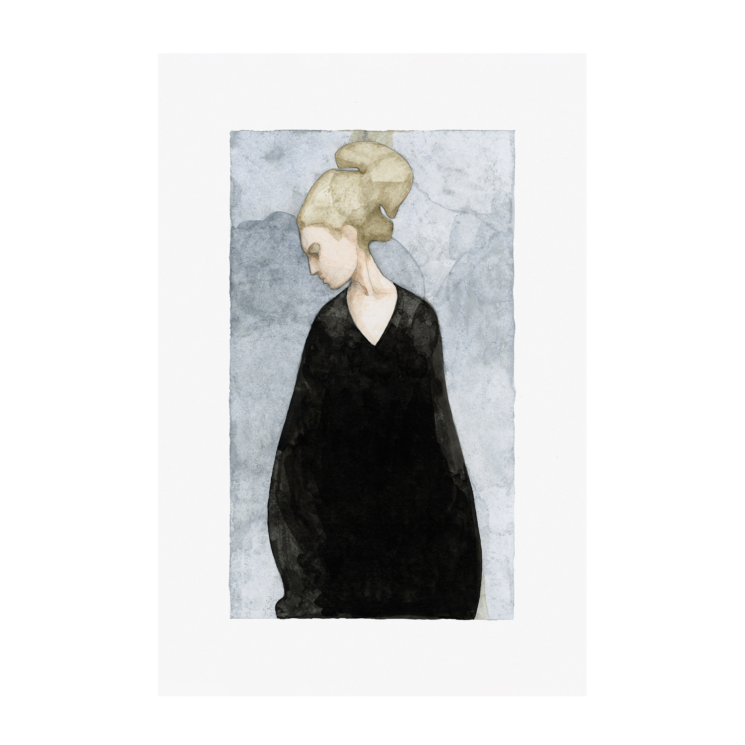 wall-art-print-canvas-poster-framed-The Black Dress, Style A , By Jorgen Hansson-1