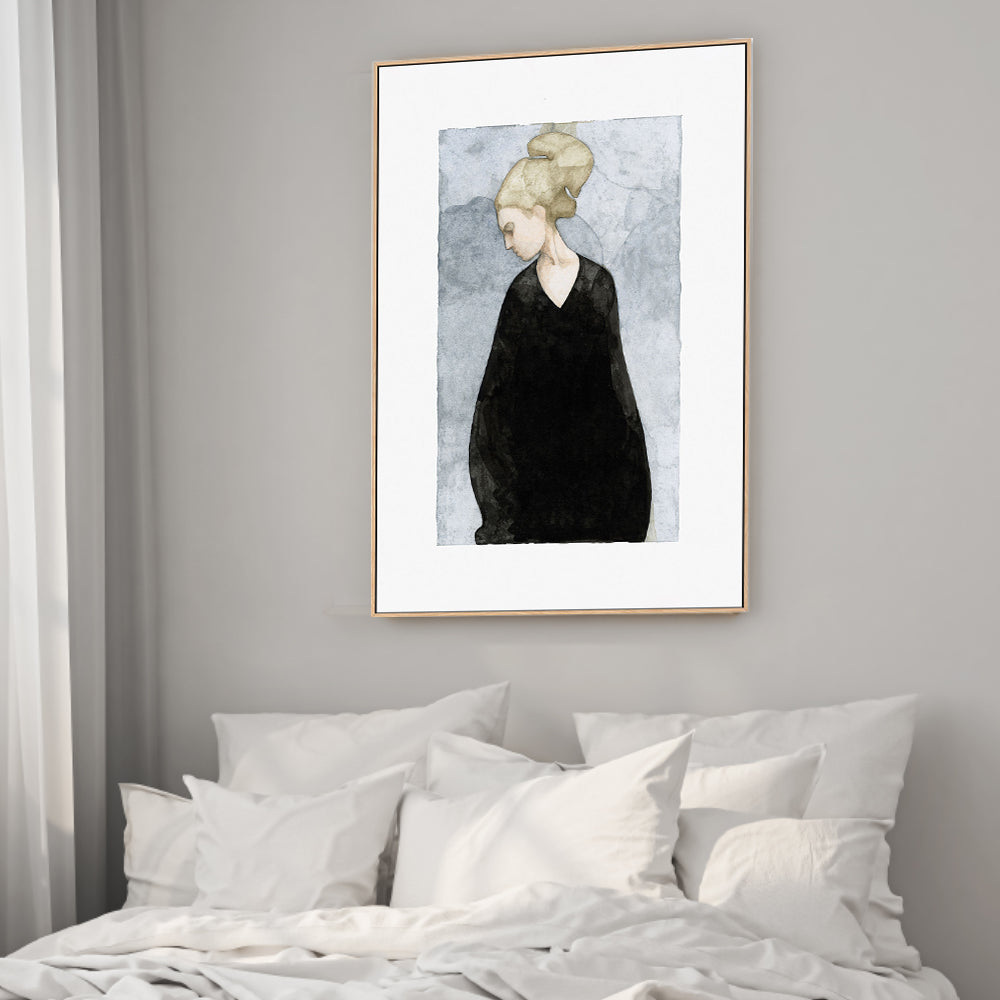 wall-art-print-canvas-poster-framed-The Black Dress, Style A , By Jorgen Hansson-2