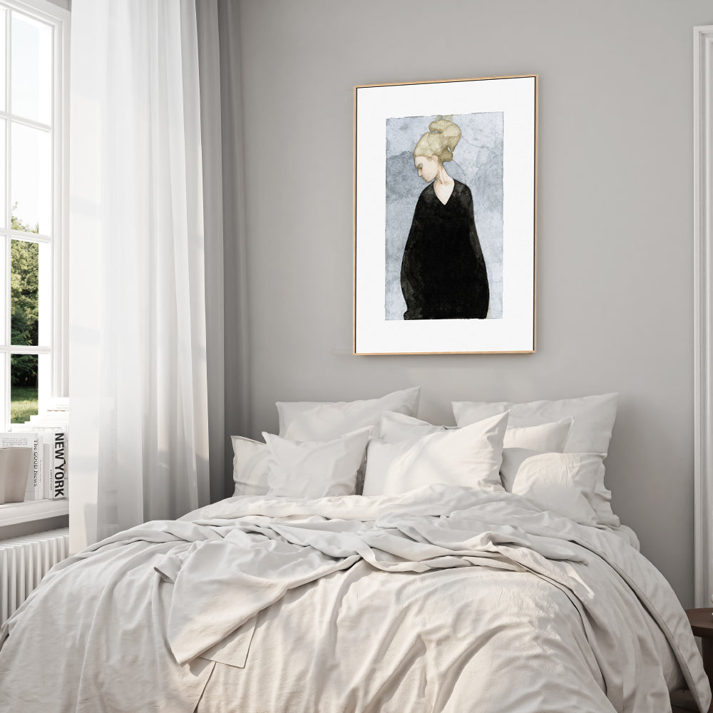 wall-art-print-canvas-poster-framed-The Black Dress, Style A , By Jorgen Hansson-7