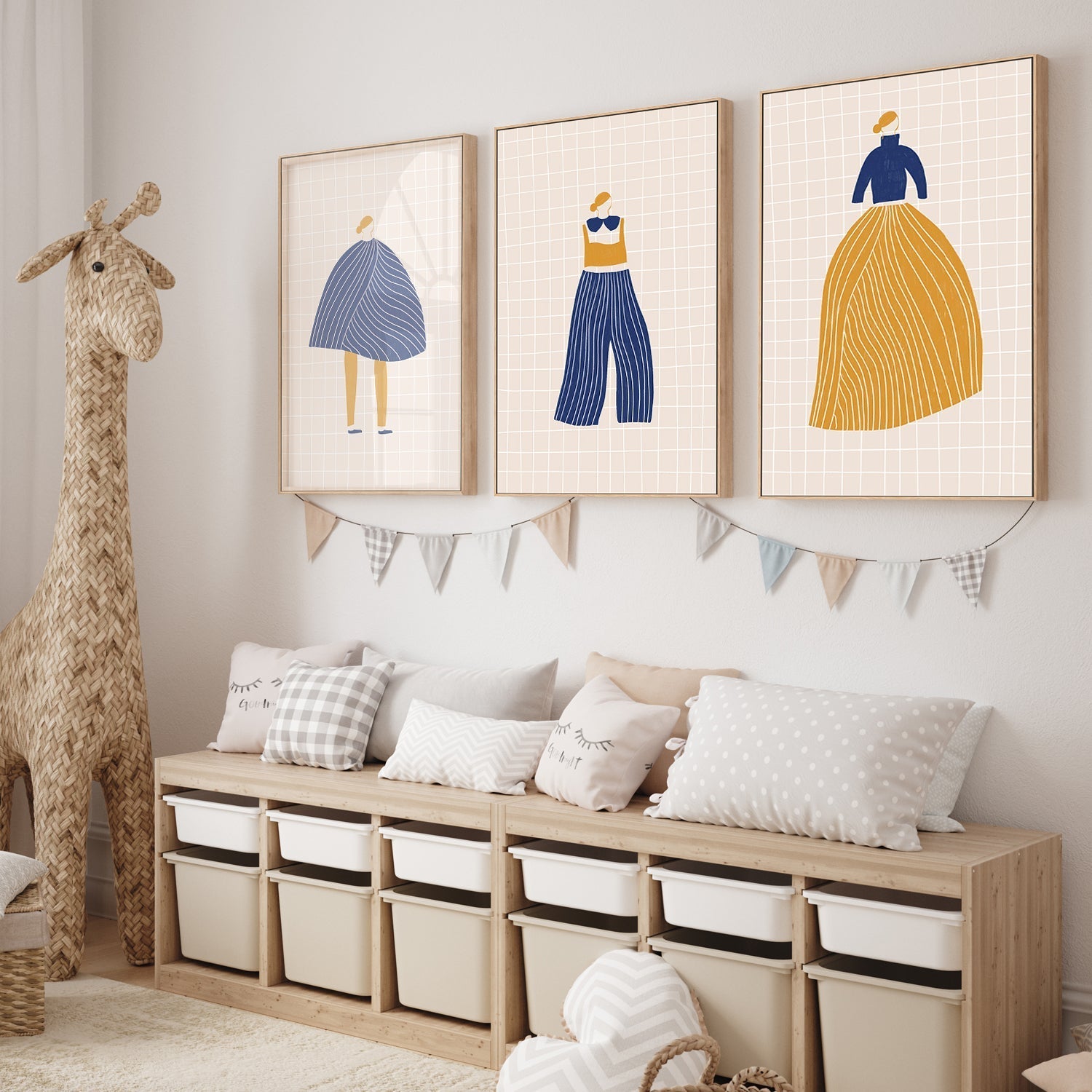 wall-art-print-canvas-poster-framed-The Cape Pants and skirt, Set Of 3 , By Menina Lisboa-2