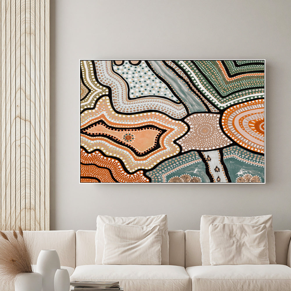 wall-art-print-canvas-poster-framed-The Dreaming, Style B, Warm Earthy Tones , By Tahni Derbin-GIOIA-WALL-ART