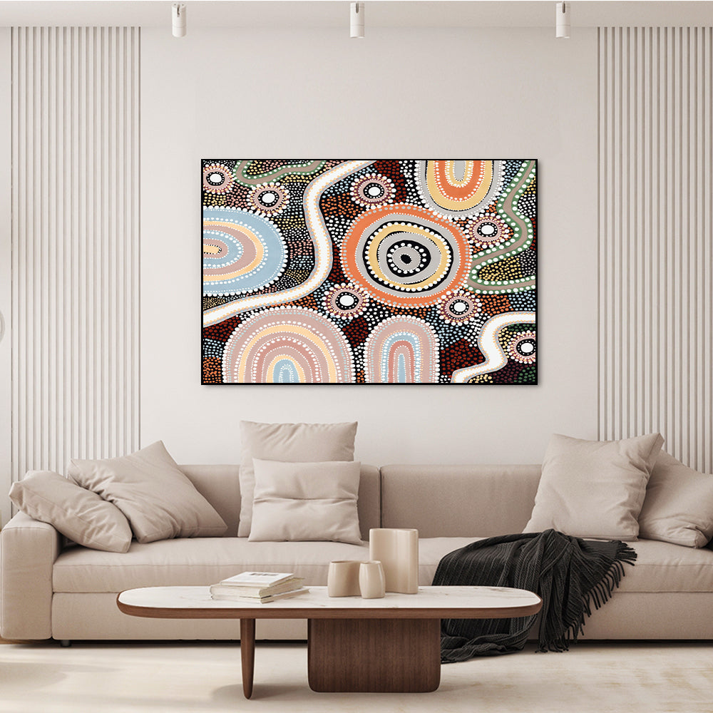 wall-art-print-canvas-poster-framed-The Dreaming, Style C, Earthy Pastels , By Tahni Derbin-GIOIA-WALL-ART