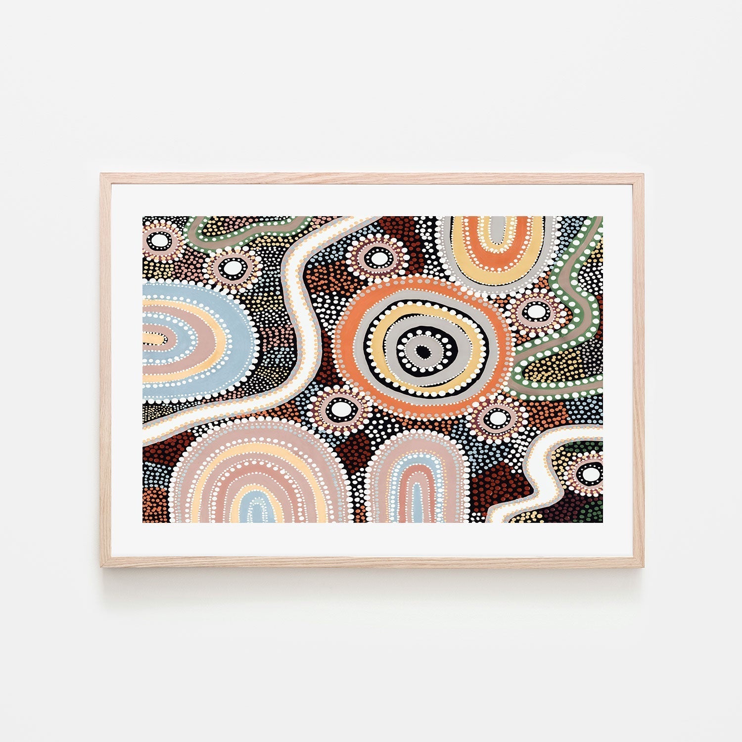 wall-art-print-canvas-poster-framed-The Dreaming, Style C, Earthy Pastels , By Tahni Derbin-GIOIA-WALL-ART