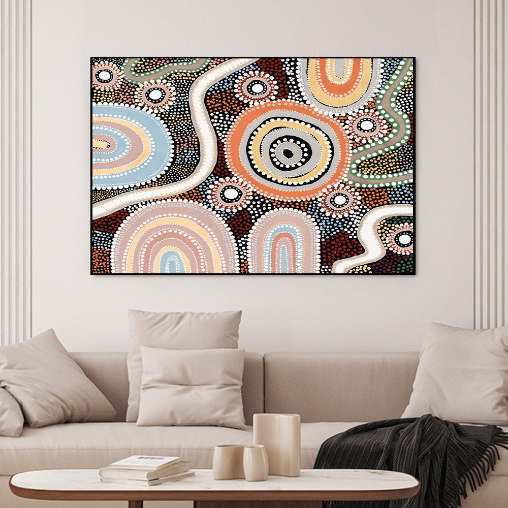 wall-art-print-canvas-poster-framed-The Dreaming, Style C, Earthy Pastels , By Tahni Derbin-GIOIA-WALL-ART