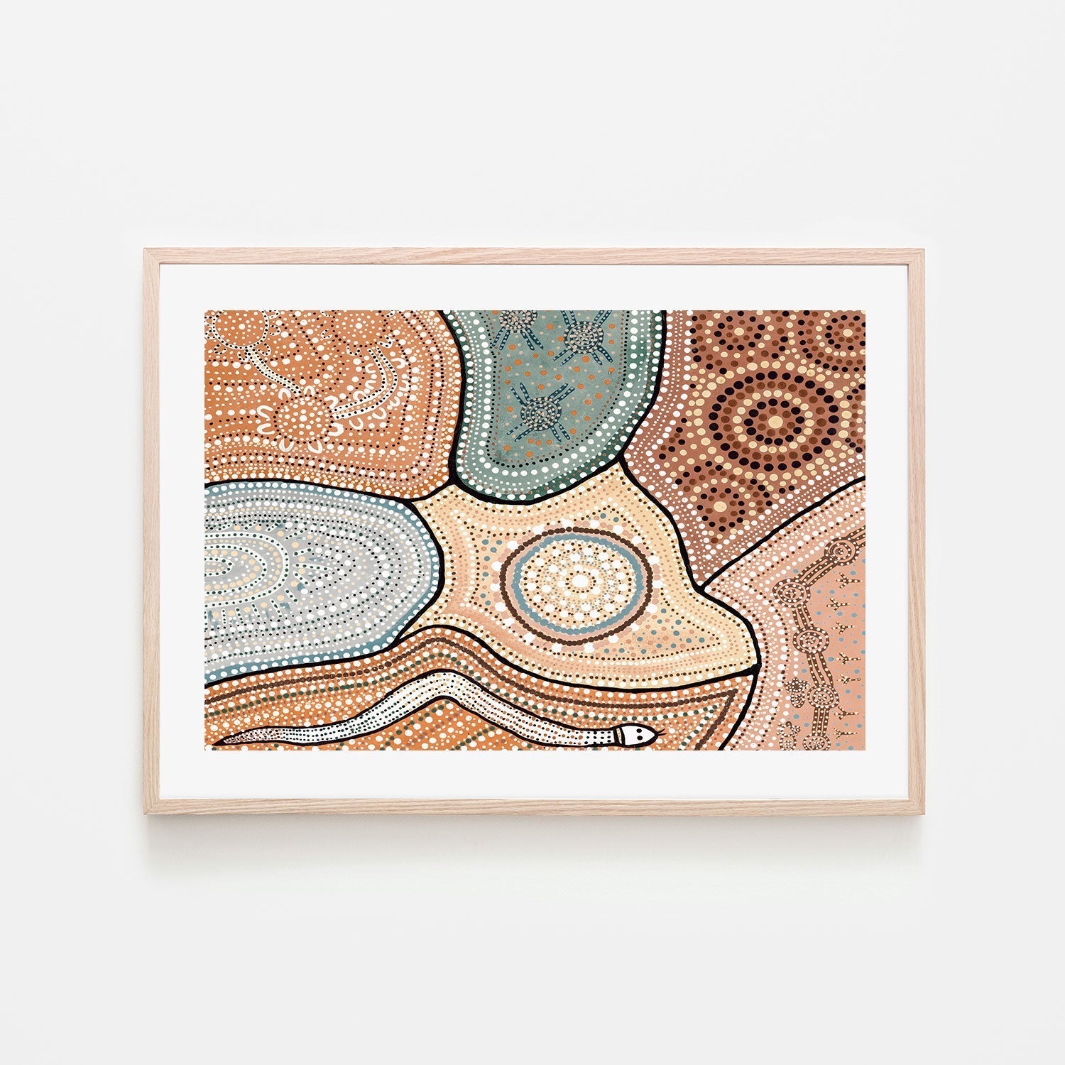 wall-art-print-canvas-poster-framed-The Dreaming, Style D, Earth Tones , By Tahni Derbin-GIOIA-WALL-ART