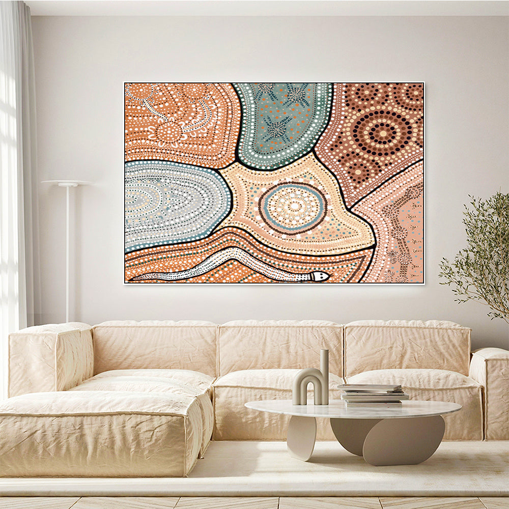 wall-art-print-canvas-poster-framed-The Dreaming, Style D, Earth Tones , By Tahni Derbin-GIOIA-WALL-ART