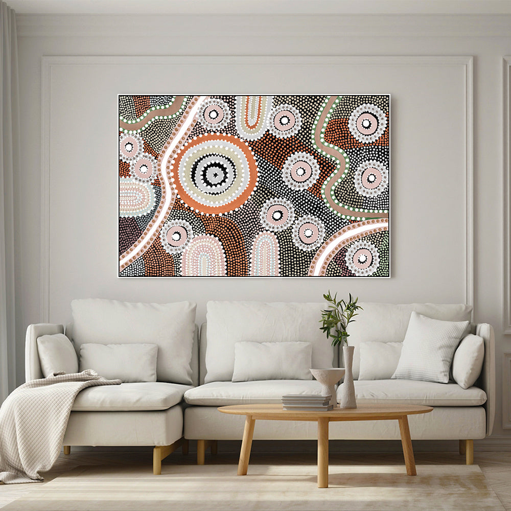 wall-art-print-canvas-poster-framed-The Dreaming, Style E, Earthy Pastels , By Tahni Derbin-GIOIA-WALL-ART