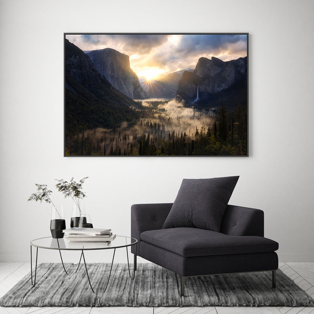 wall-art-print-canvas-poster-framed-The First Light Of Yosemite, By Michael Zheng-GIOIA-WALL-ART