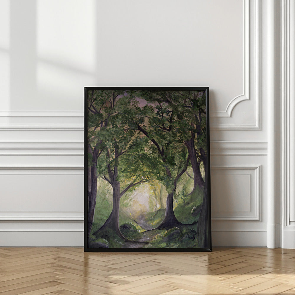 wall-art-print-canvas-poster-framed-The forest path , By EMELIEmaria-2