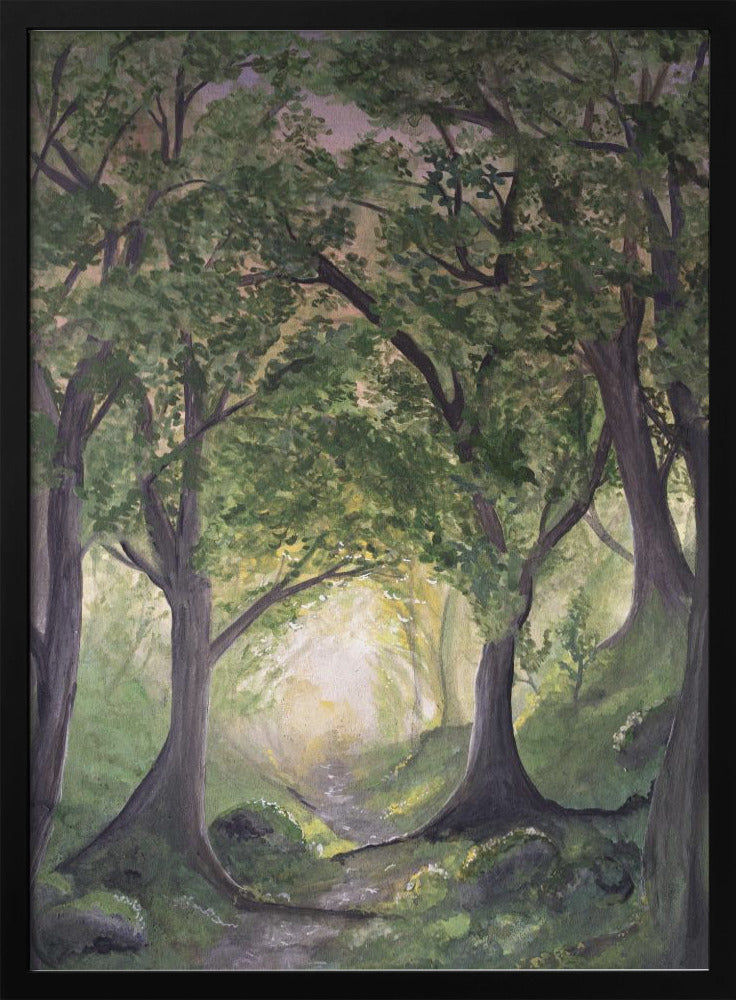 wall-art-print-canvas-poster-framed-The forest path , By EMELIEmaria-3