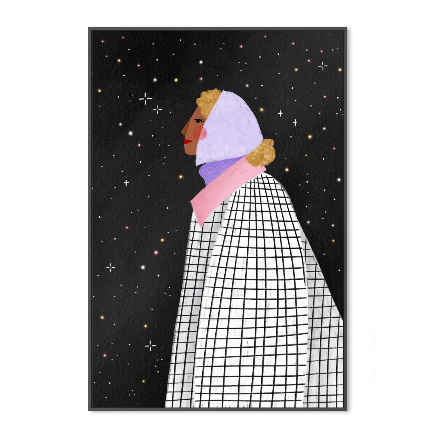 wall-art-print-canvas-poster-framed-The Lady With The Stars-3