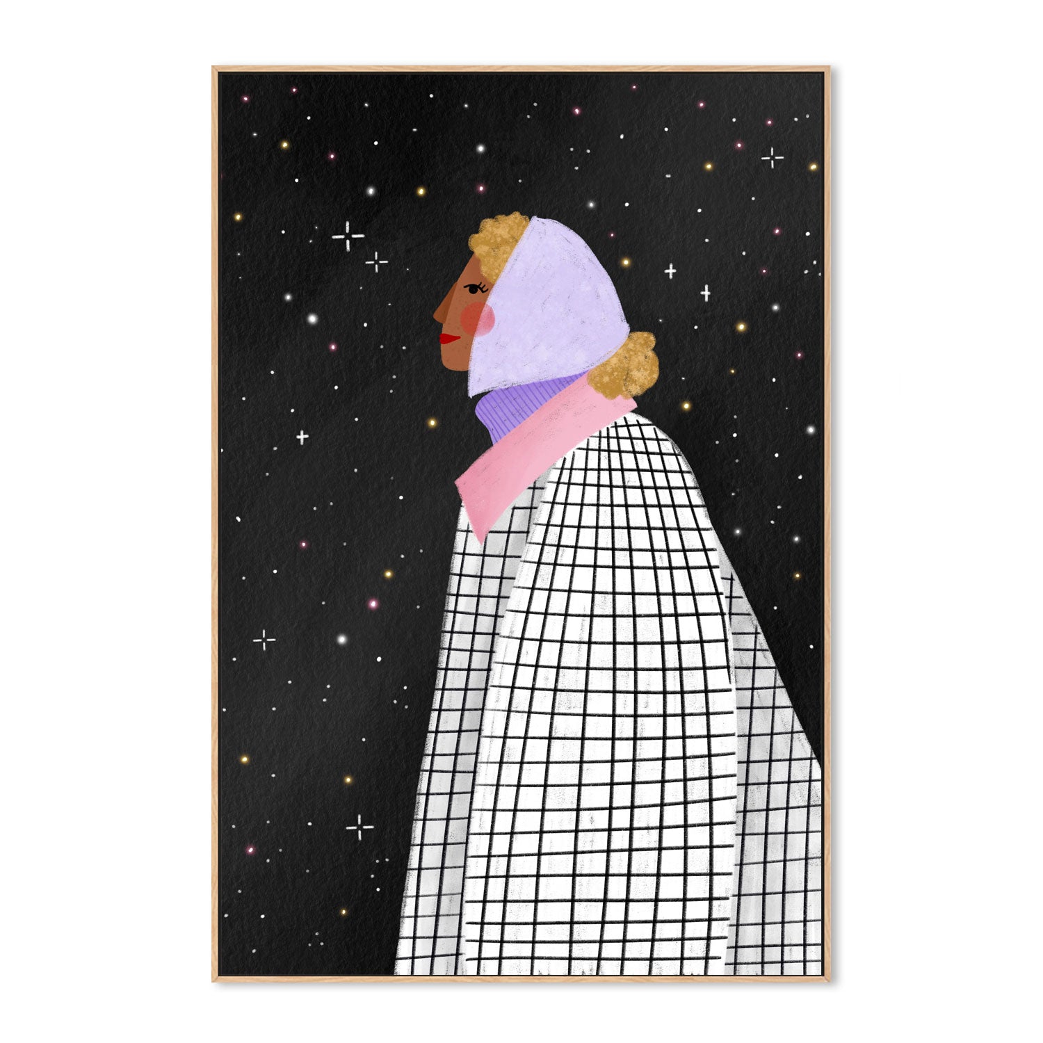 wall-art-print-canvas-poster-framed-The Lady With The Stars-4