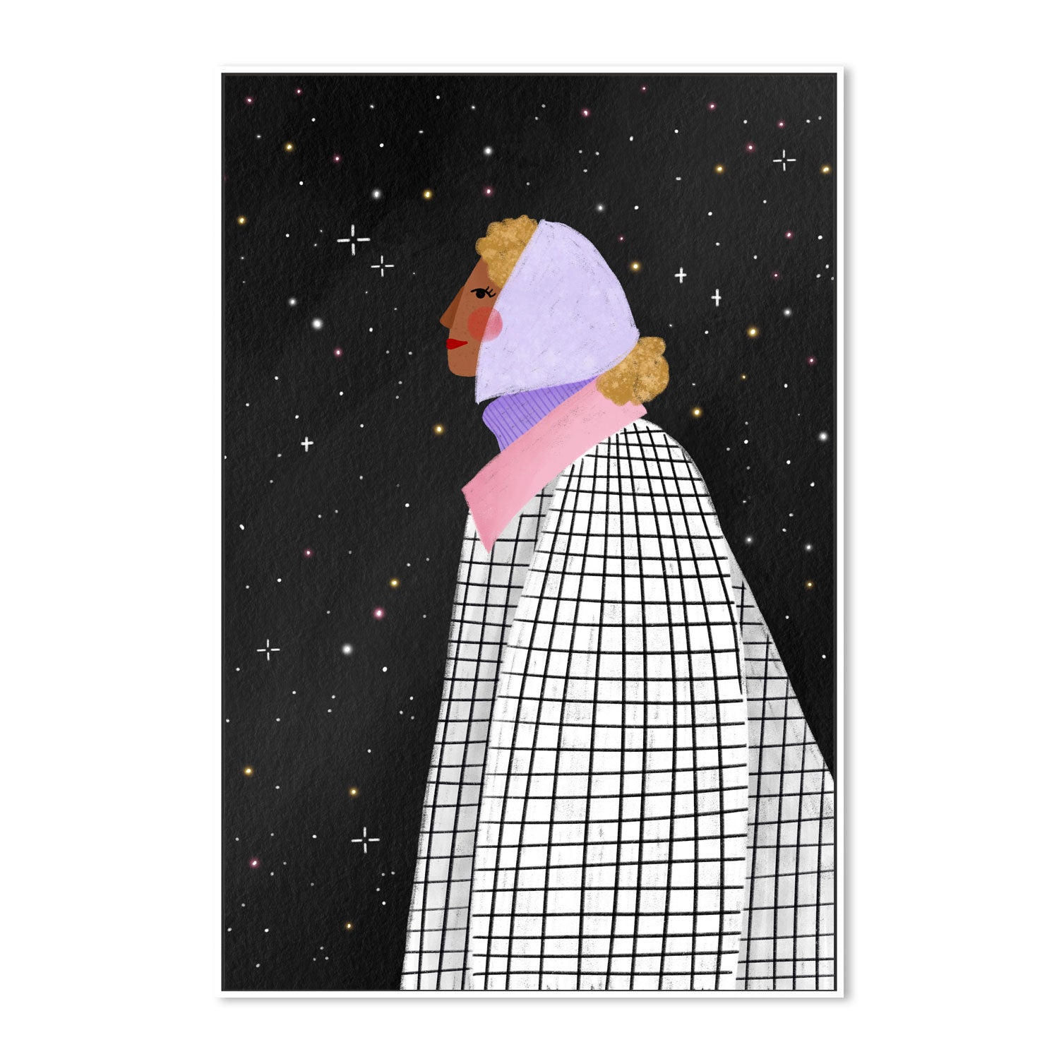 wall-art-print-canvas-poster-framed-The Lady With The Stars-5