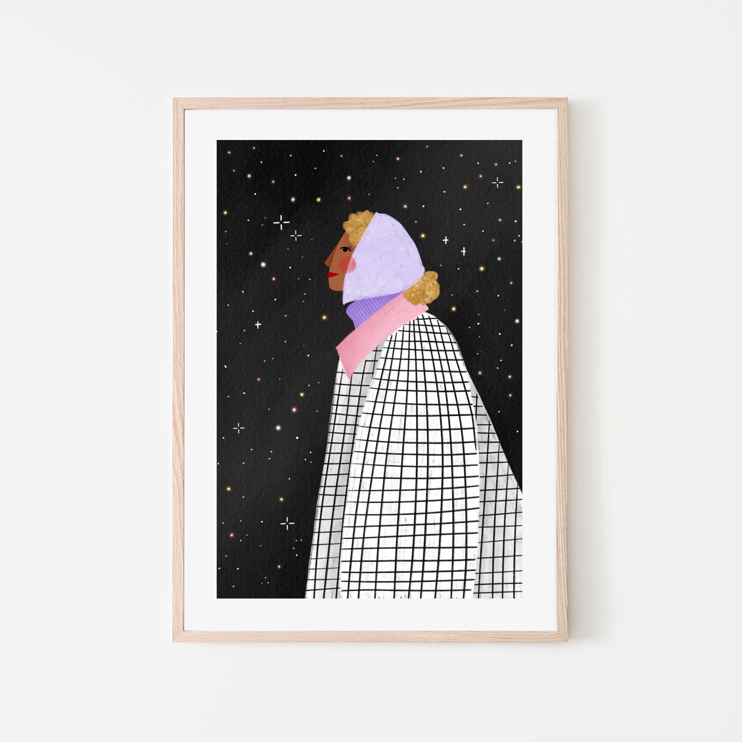 wall-art-print-canvas-poster-framed-The Lady With The Stars-6