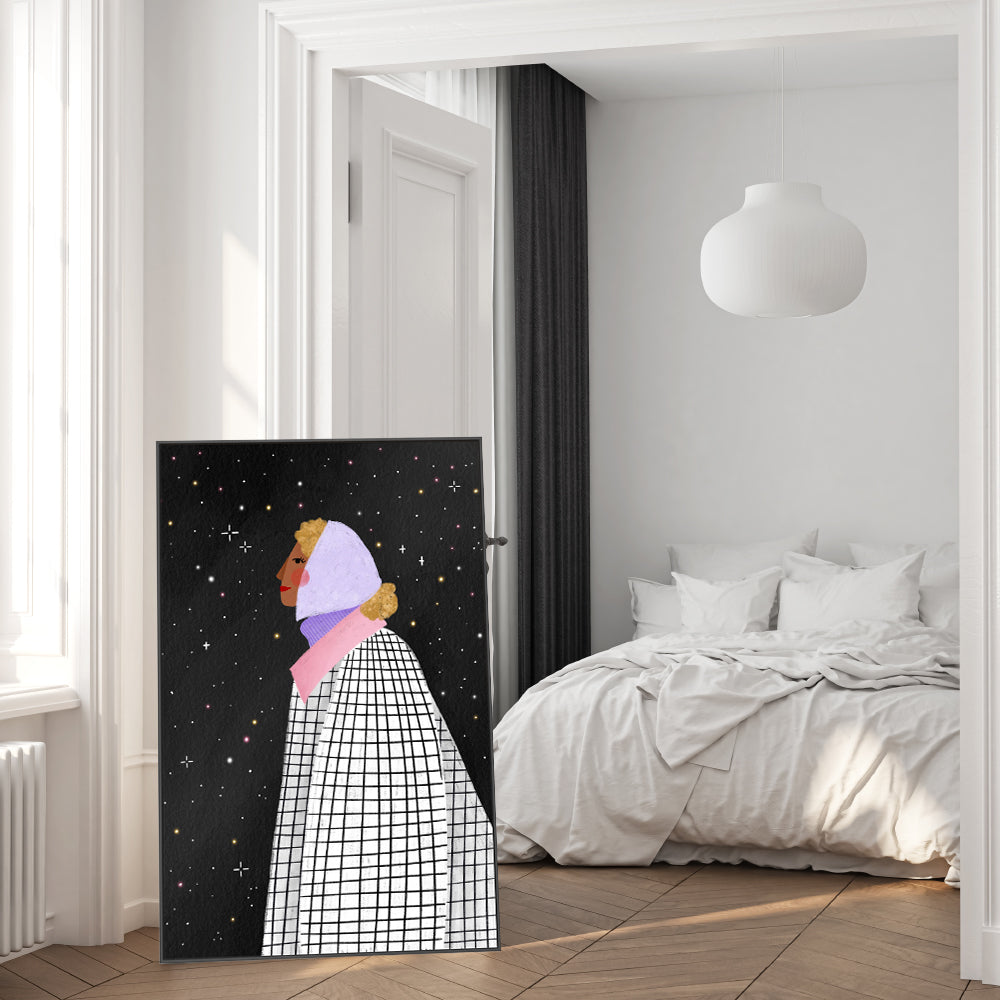 wall-art-print-canvas-poster-framed-The Lady With The Stars-7