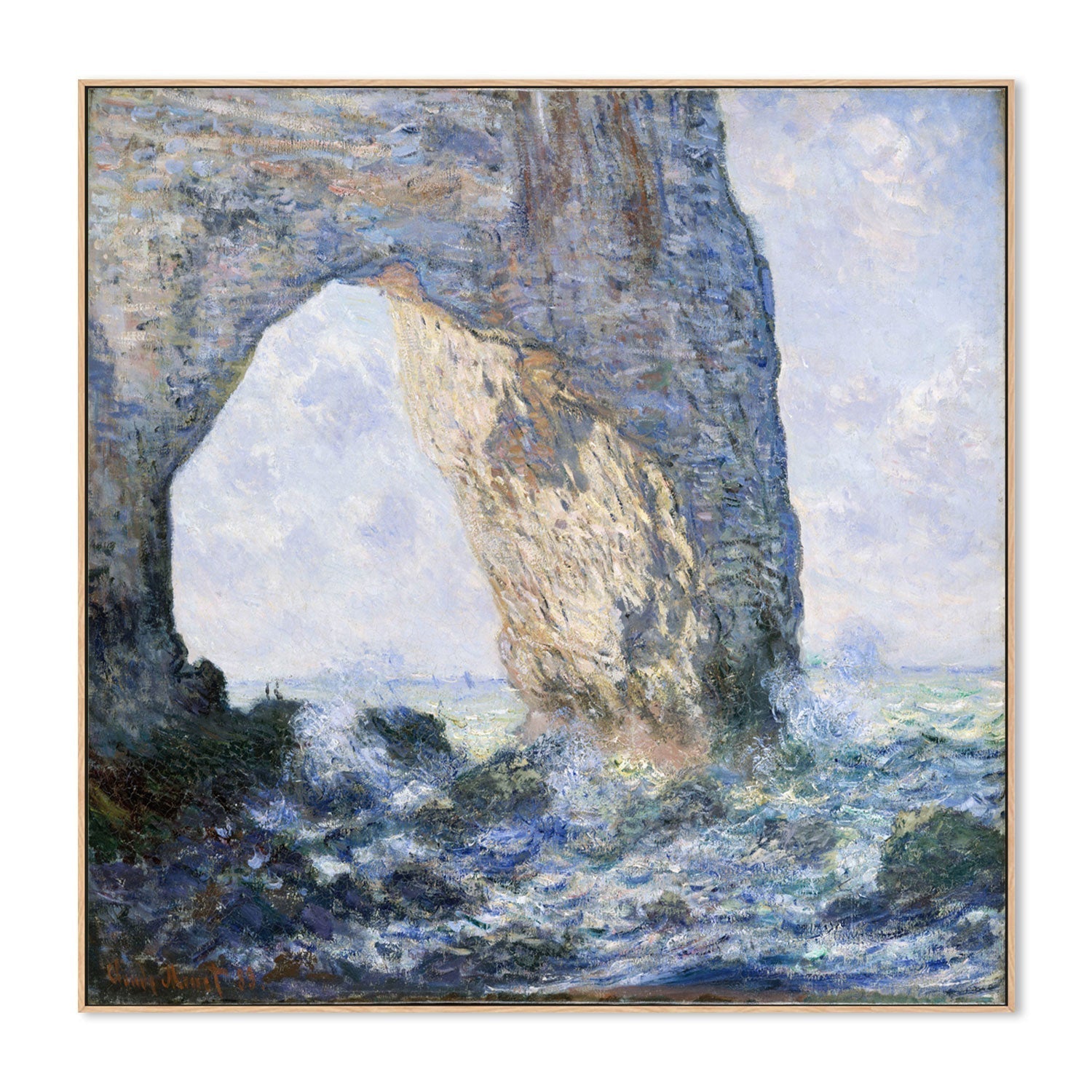 wall-art-print-canvas-poster-framed-The Manneporte, 1883 , By Monet-by-Gioia Wall Art-Gioia Wall Art