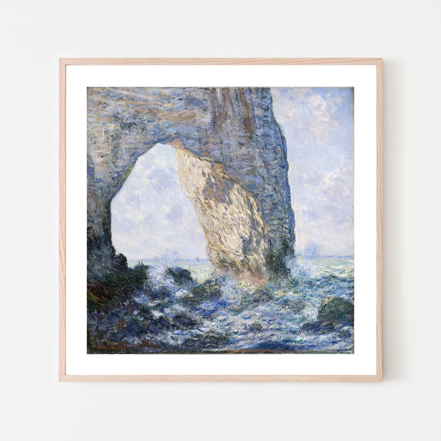 wall-art-print-canvas-poster-framed-The Manneporte, 1883 , By Monet-by-Gioia Wall Art-Gioia Wall Art