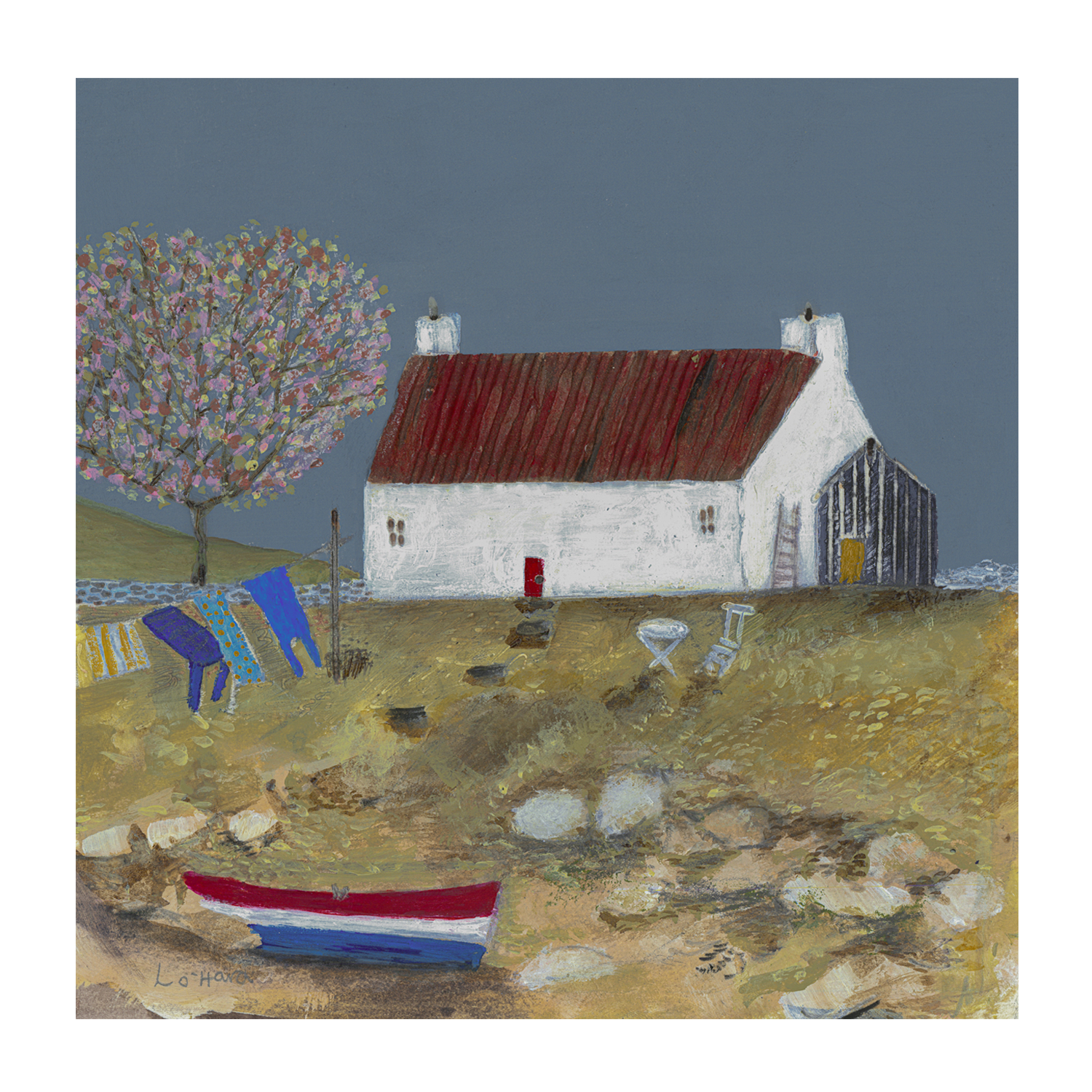 wall-art-print-canvas-poster-framed-The Old Boat, By Louise O'Hara , By Louise O'hara-1