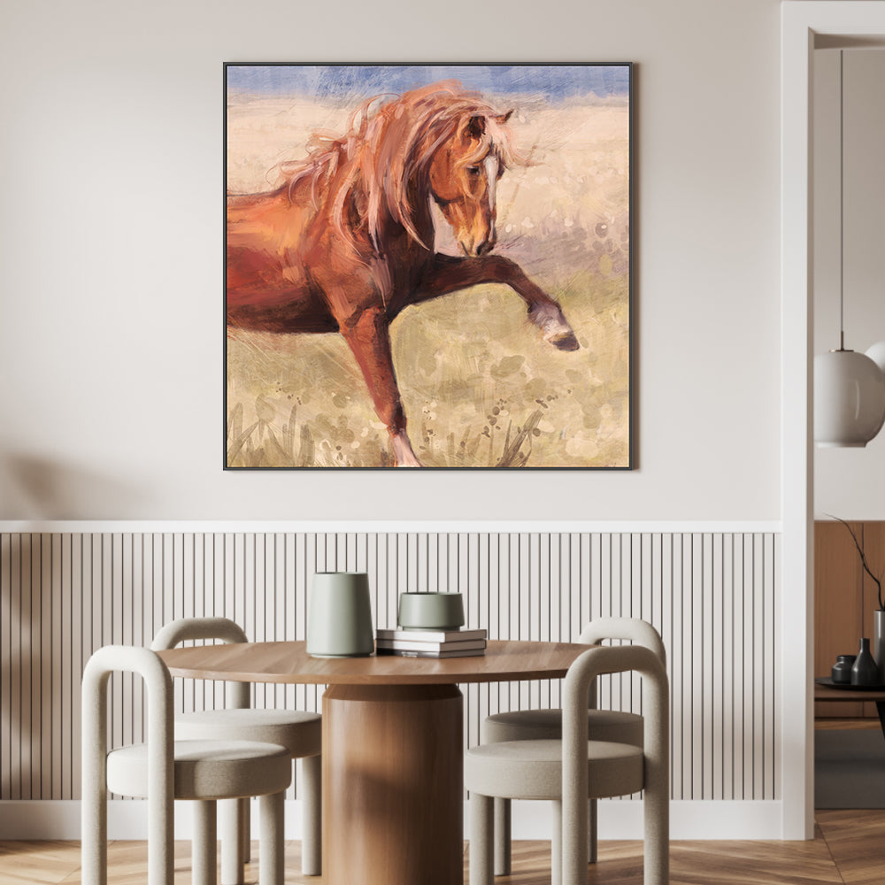 wall-art-print-canvas-poster-framed-The Red Stallion , By Nina Blue-2