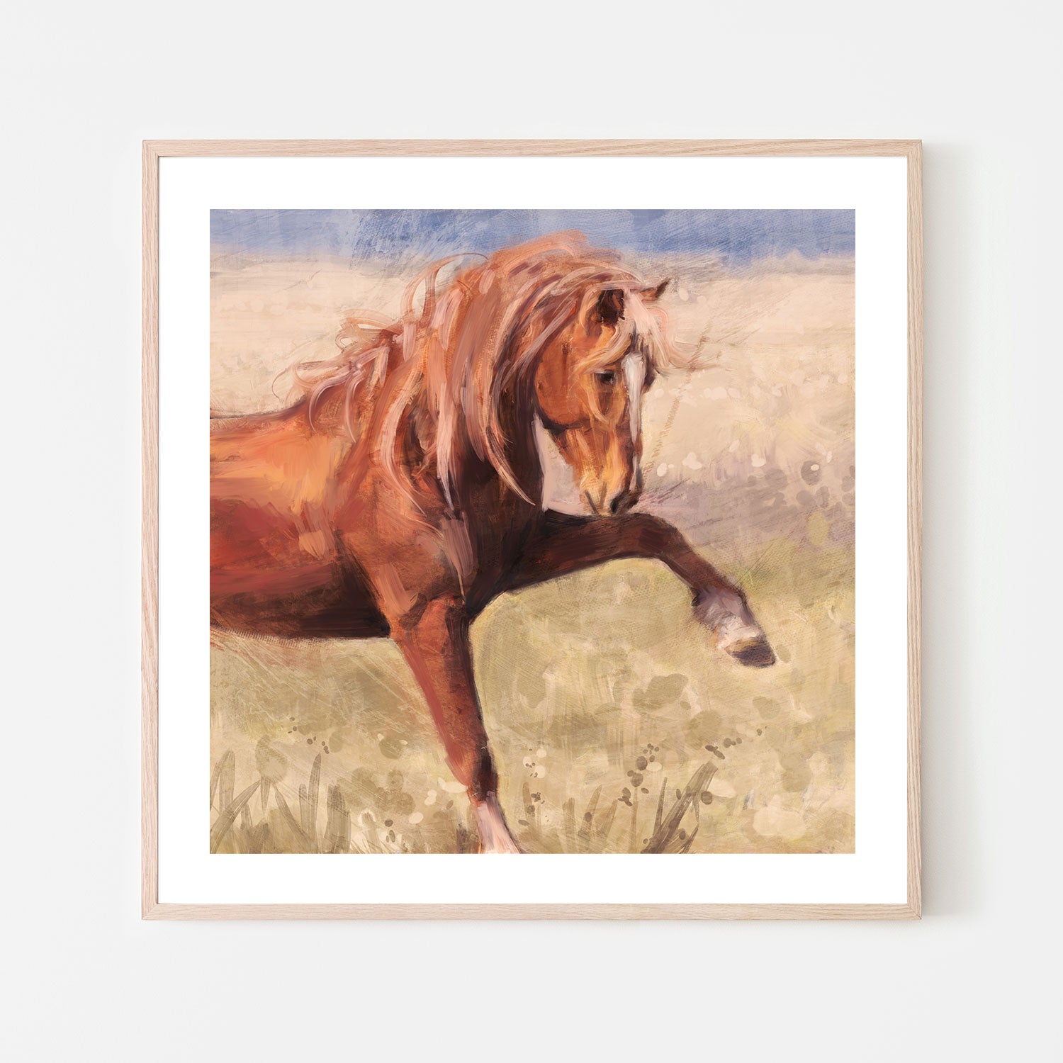 wall-art-print-canvas-poster-framed-The Red Stallion , By Nina Blue-6