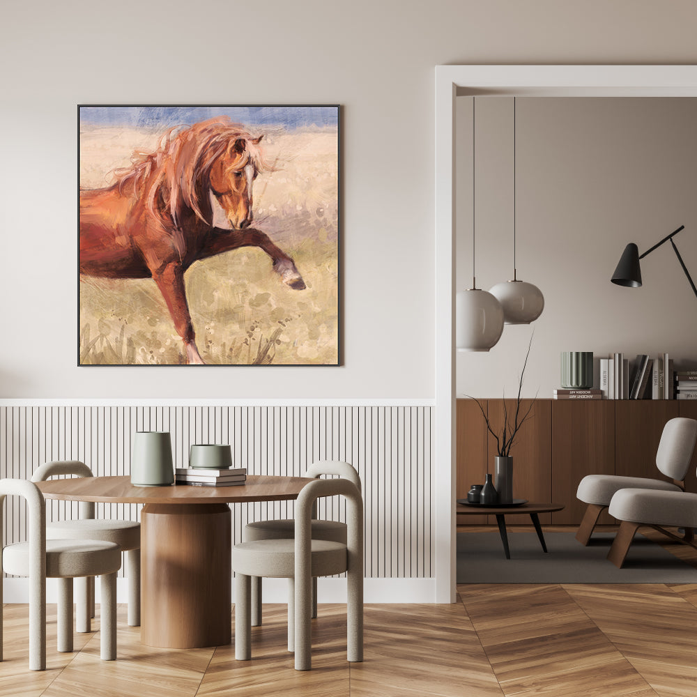 wall-art-print-canvas-poster-framed-The Red Stallion , By Nina Blue-7