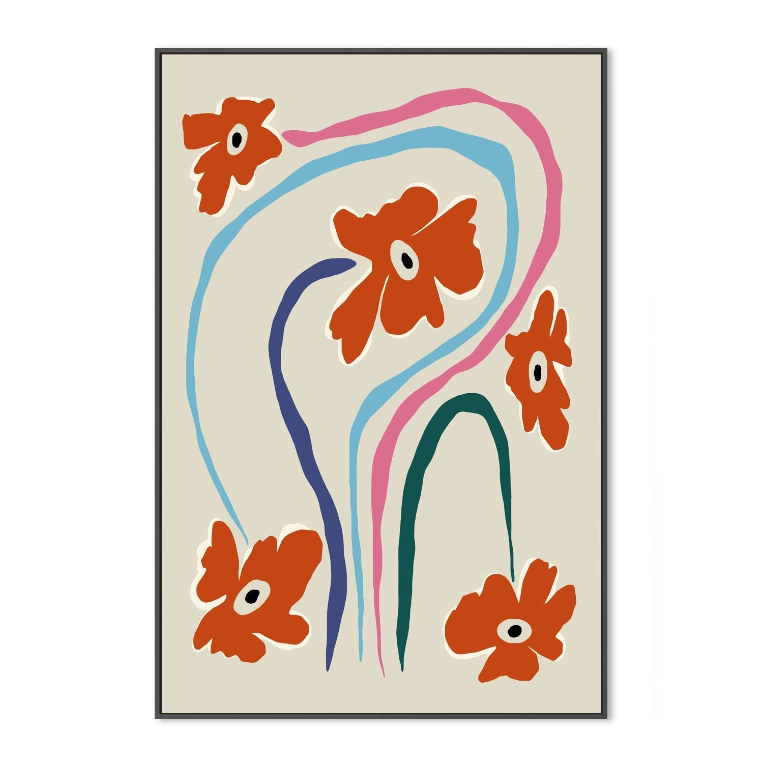 wall-art-print-canvas-poster-framed-The String Flower , By Miho Art Studio , By Miho Art Studio-3