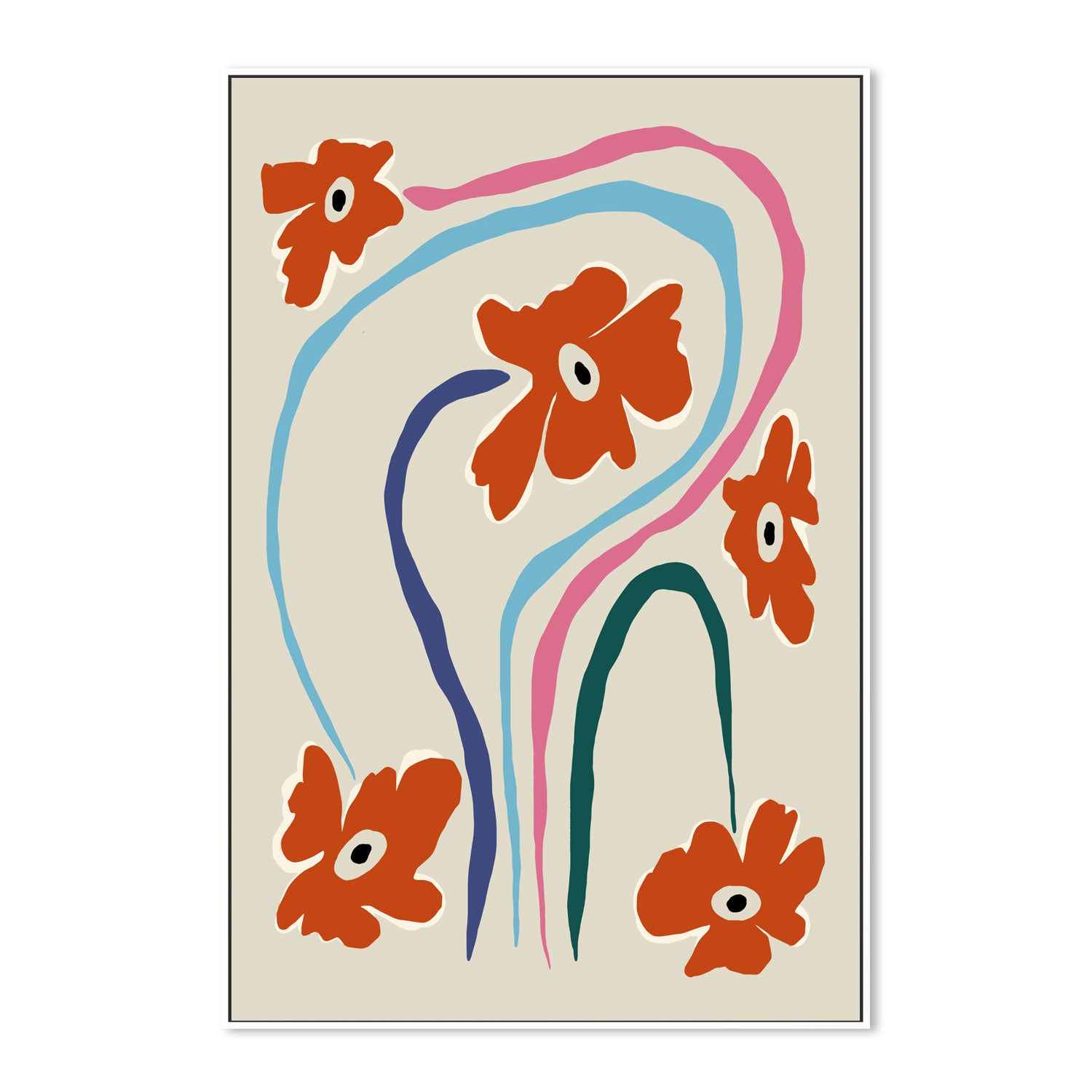 wall-art-print-canvas-poster-framed-The String Flower , By Miho Art Studio , By Miho Art Studio-5