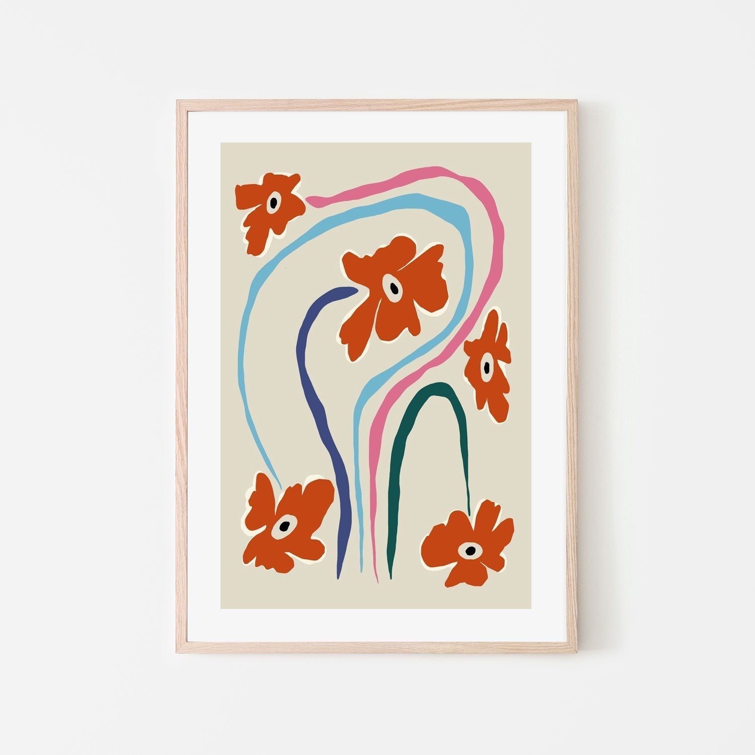 wall-art-print-canvas-poster-framed-The String Flower , By Miho Art Studio , By Miho Art Studio-6