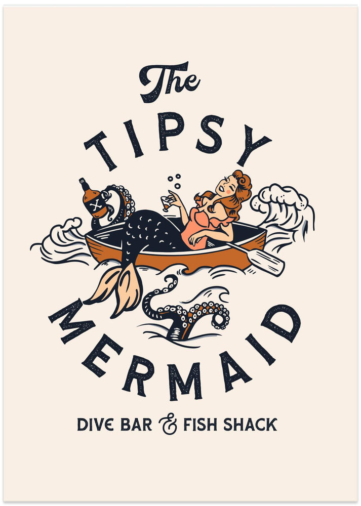 wall-art-print-canvas-poster-framed-The Tipsy Mermaid Dive Bar &amp; Fish Shack Mermaid , By Brett Gramse-11