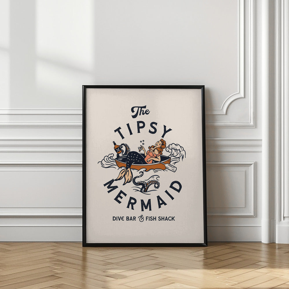 wall-art-print-canvas-poster-framed-The Tipsy Mermaid Dive Bar &amp; Fish Shack Mermaid , By Brett Gramse-8