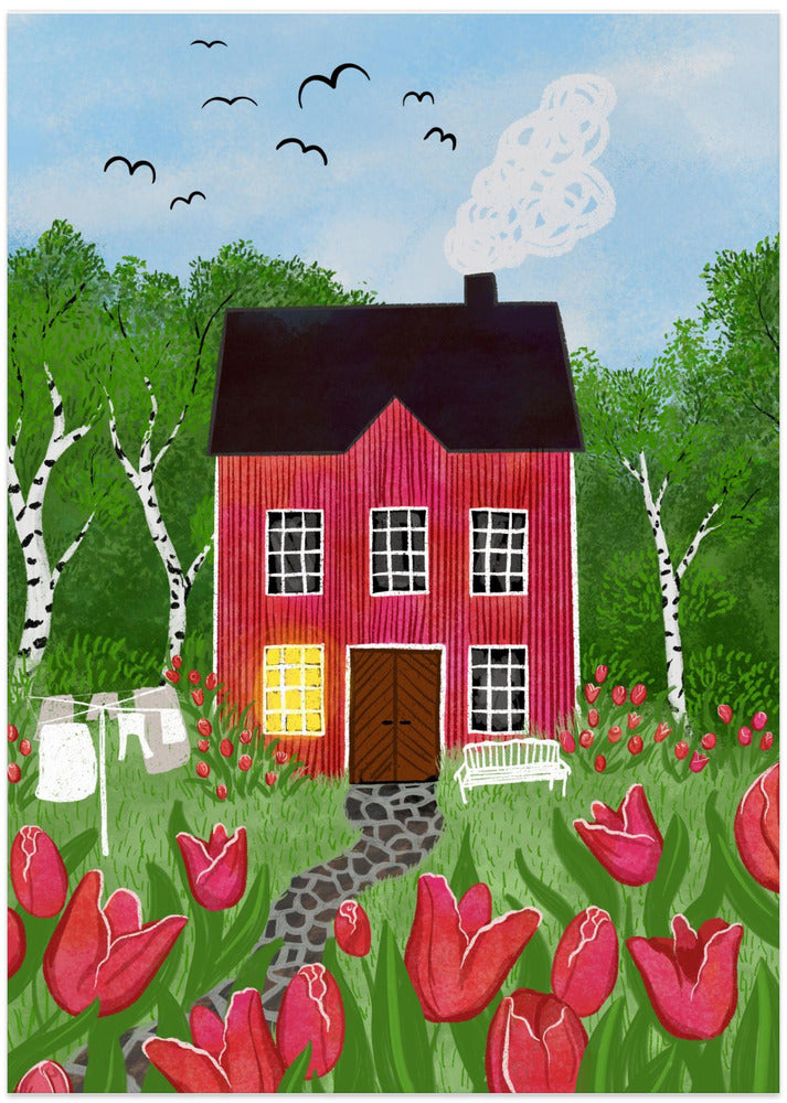 wall-art-print-canvas-poster-framed-The Tulip House , By EMELIEmaria-4