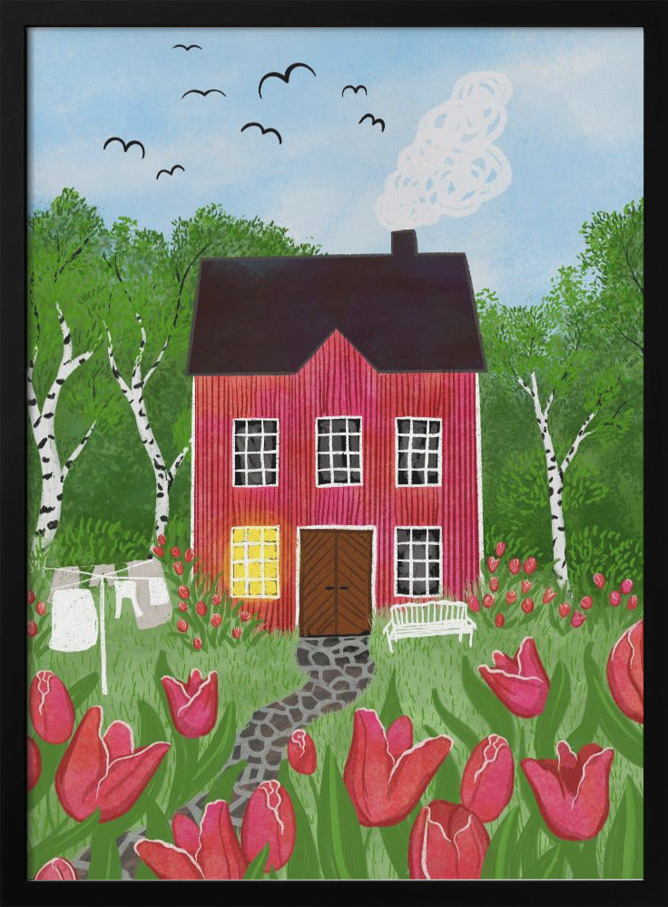 wall-art-print-canvas-poster-framed-The Tulip House , By EMELIEmaria-2