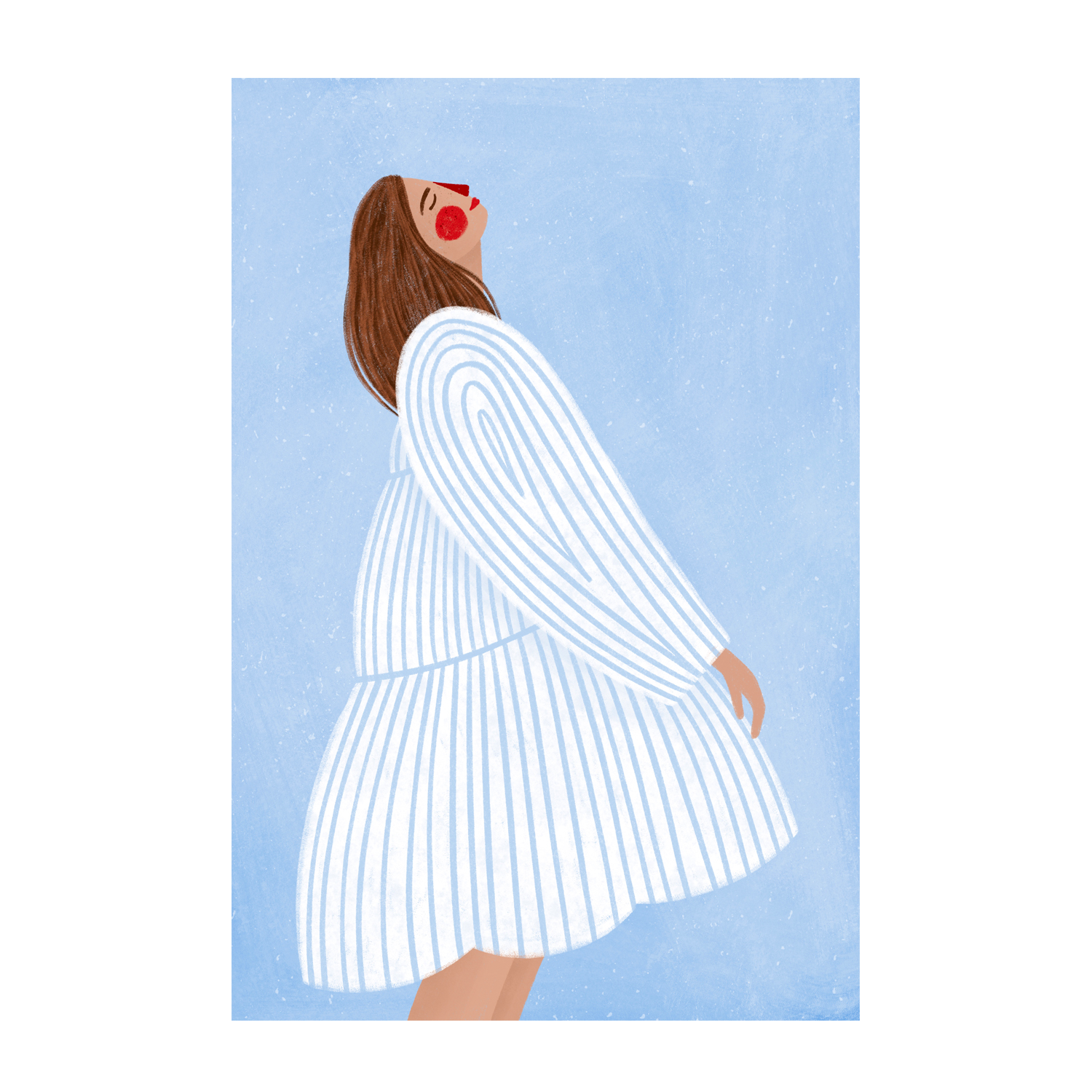 wall-art-print-canvas-poster-framed-The Woman With The Blue Stripes , By Bea Muller-1