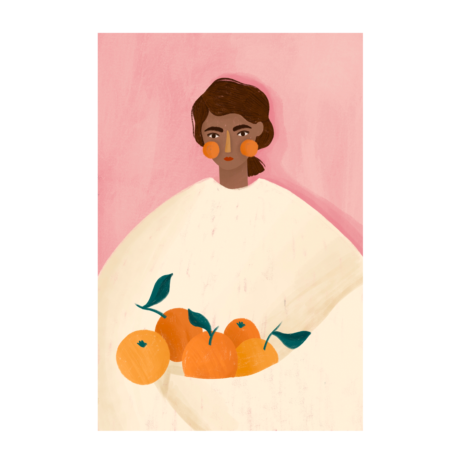 wall-art-print-canvas-poster-framed-The Woman With The oranges , By Bea Muller-1