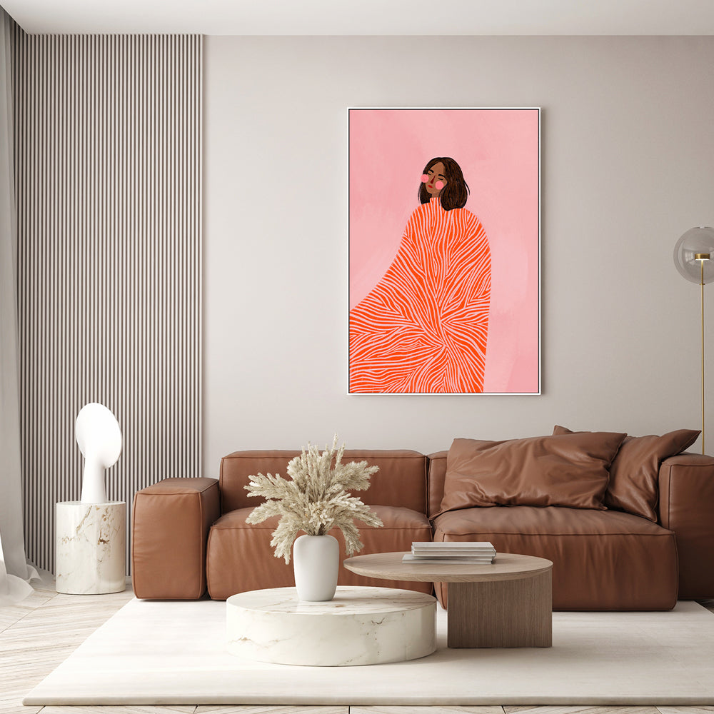 wall-art-print-canvas-poster-framed-The Woman With The Swirls , By Bea Muller-7