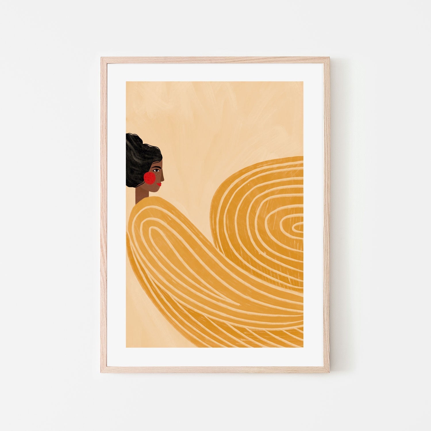 wall-art-print-canvas-poster-framed-The Woman With The Yellow Stripes , By Bea Muller-6