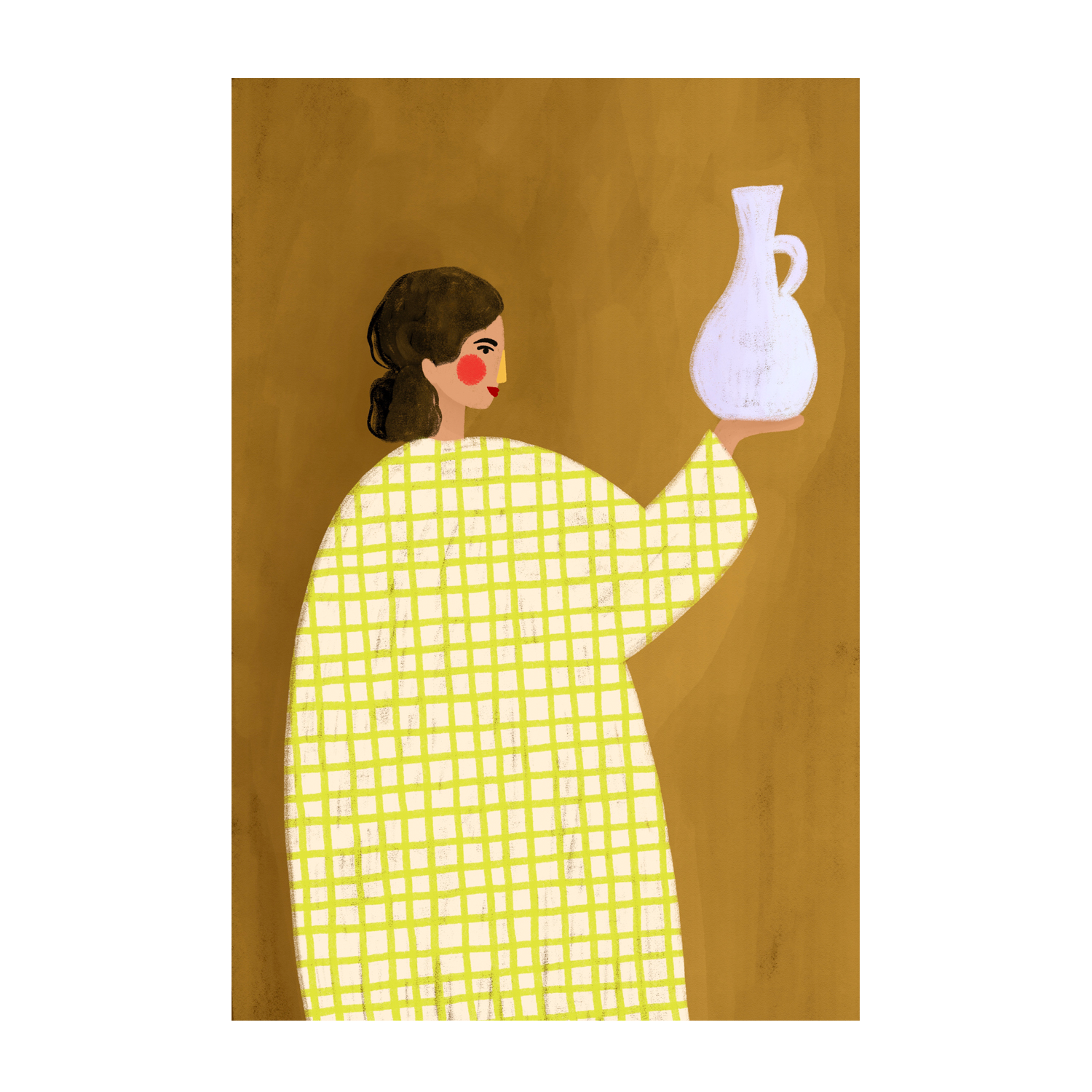 wall-art-print-canvas-poster-framed-The Woman With Vase , By Bea Muller-1