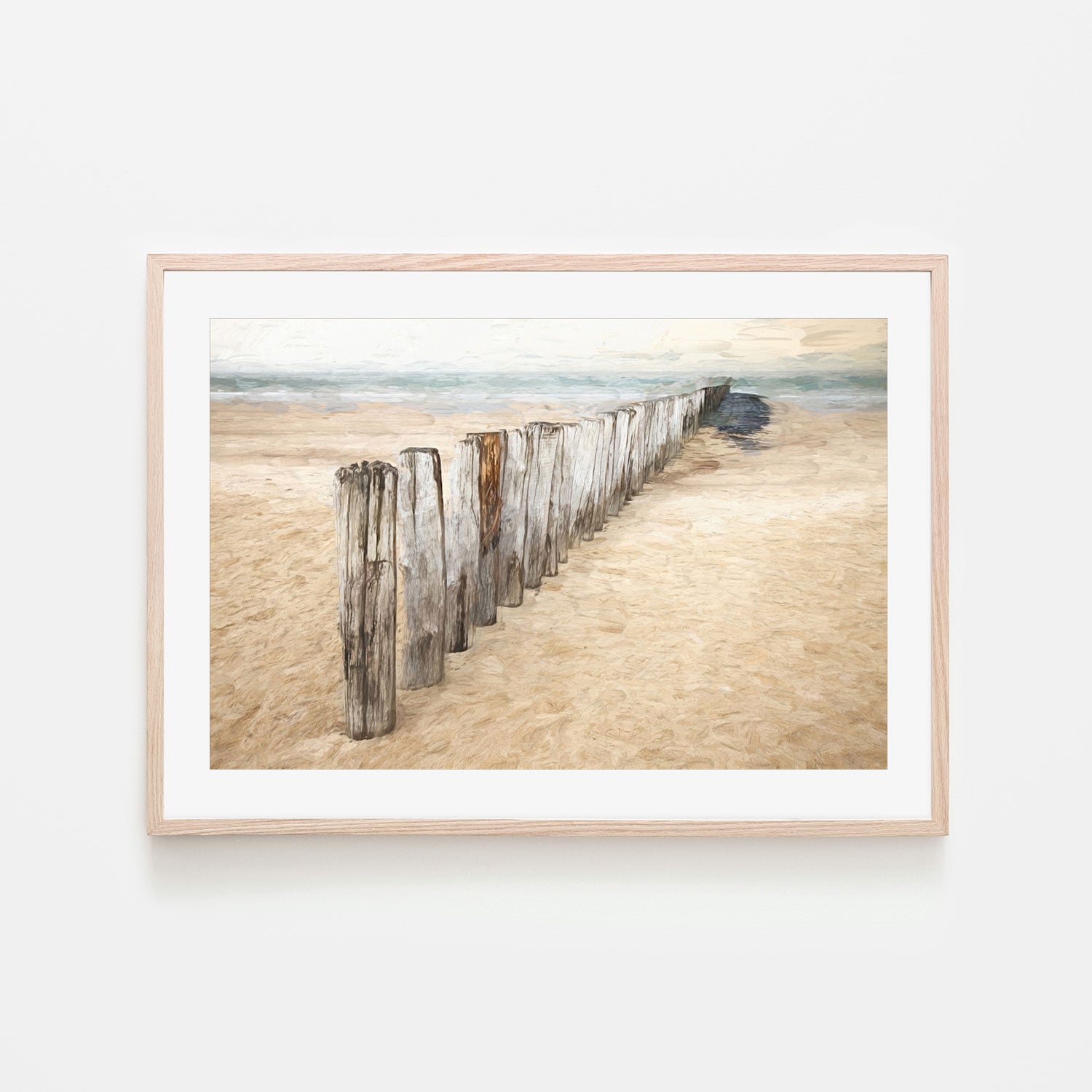 wall-art-print-canvas-poster-framed-Timber Beach Posts , By Gilbert Claes-GIOIA-WALL-ART