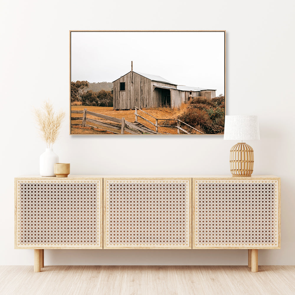 wall-art-print-canvas-poster-framed-Timber Beach Shack, Eaglehawk Neck, Tasmania , By Earth Sea & Me , By Earth Sea & Me-GIOIA-WALL-ART