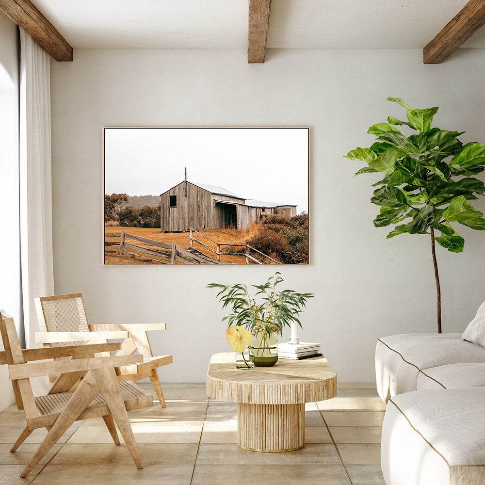 wall-art-print-canvas-poster-framed-Timber Beach Shack, Eaglehawk Neck, Tasmania , By Earth Sea & Me , By Earth Sea & Me-GIOIA-WALL-ART