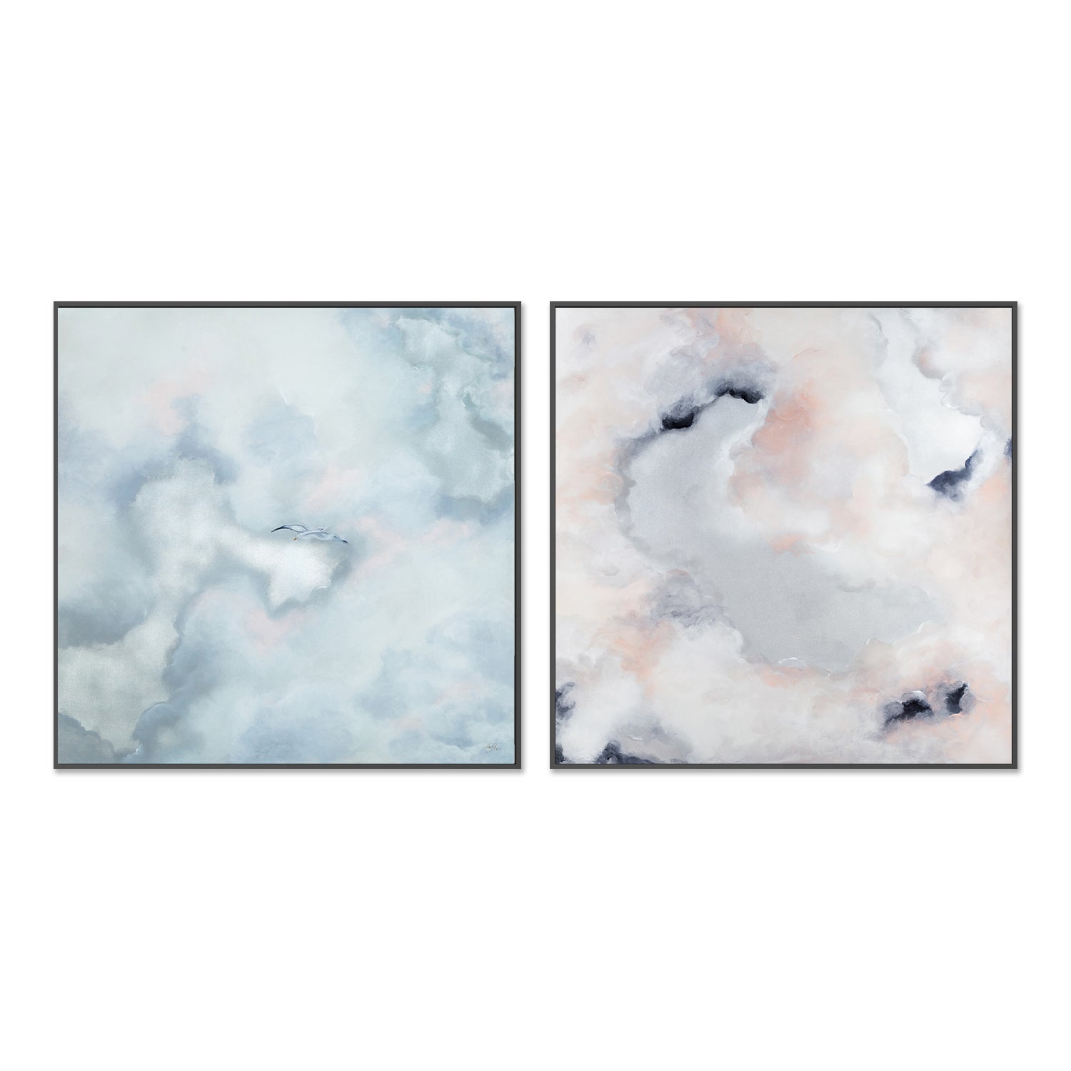 wall-art-print-canvas-poster-framed-Time to Touch Soar Sky, Set Of 2 , By Lori Burke-GIOIA-WALL-ART