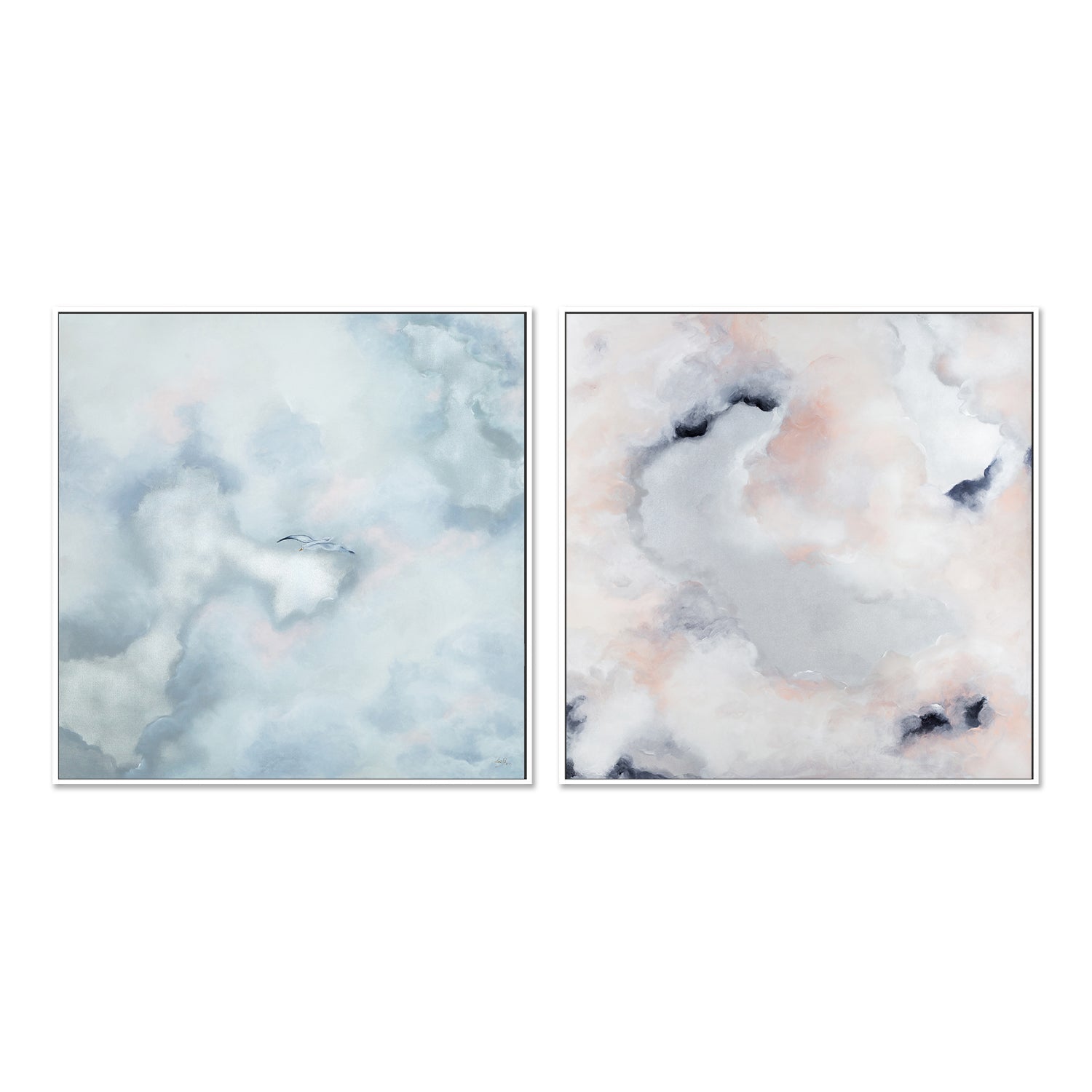 wall-art-print-canvas-poster-framed-Time to Touch Soar Sky, Set Of 2 , By Lori Burke-GIOIA-WALL-ART