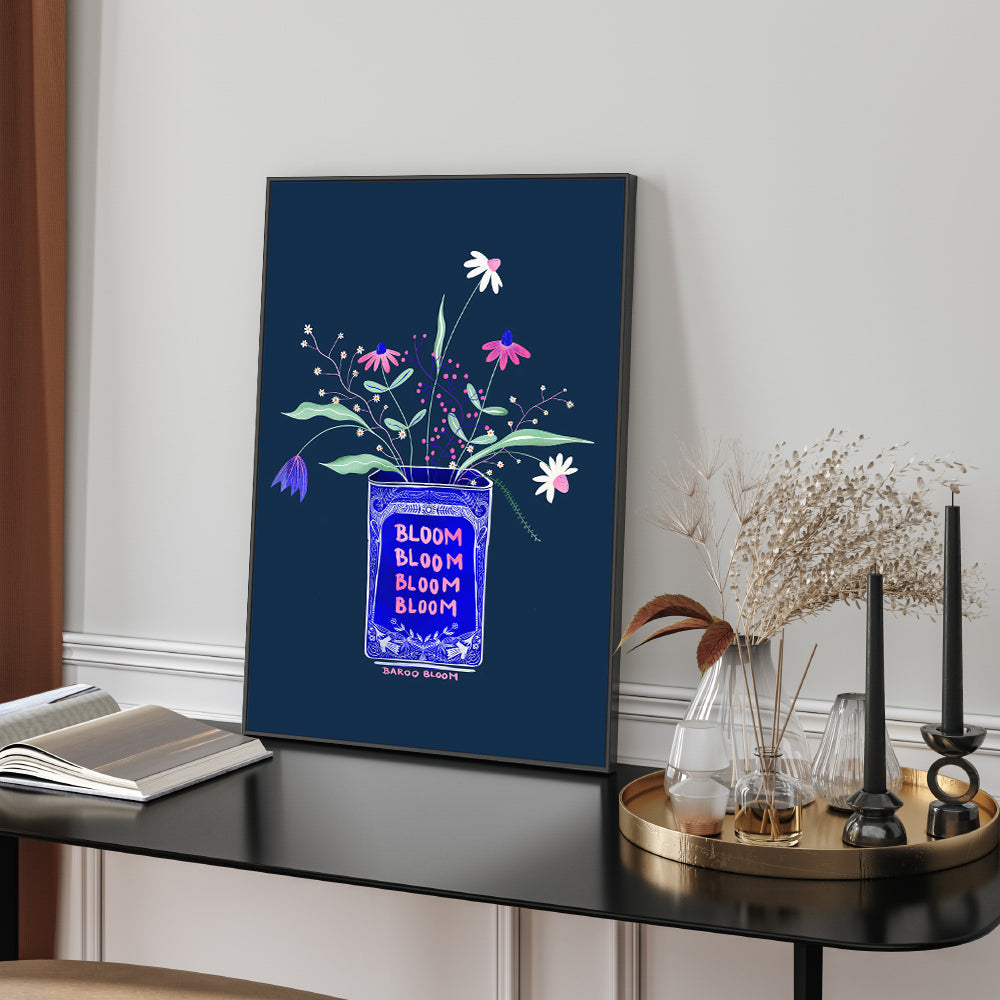 wall-art-print-canvas-poster-framed-Tin Can Flower Illustration-2