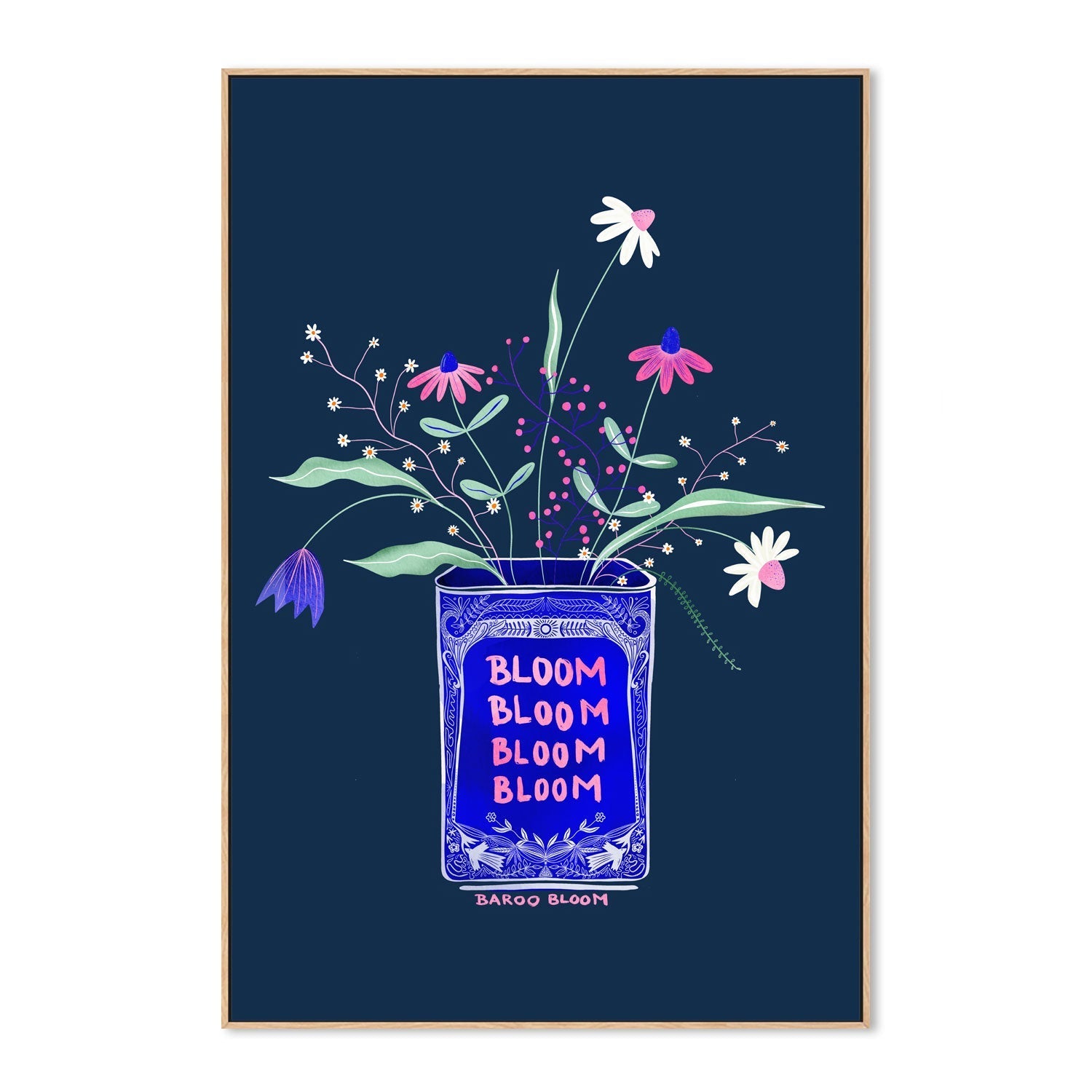 wall-art-print-canvas-poster-framed-Tin Can Flower Illustration-4